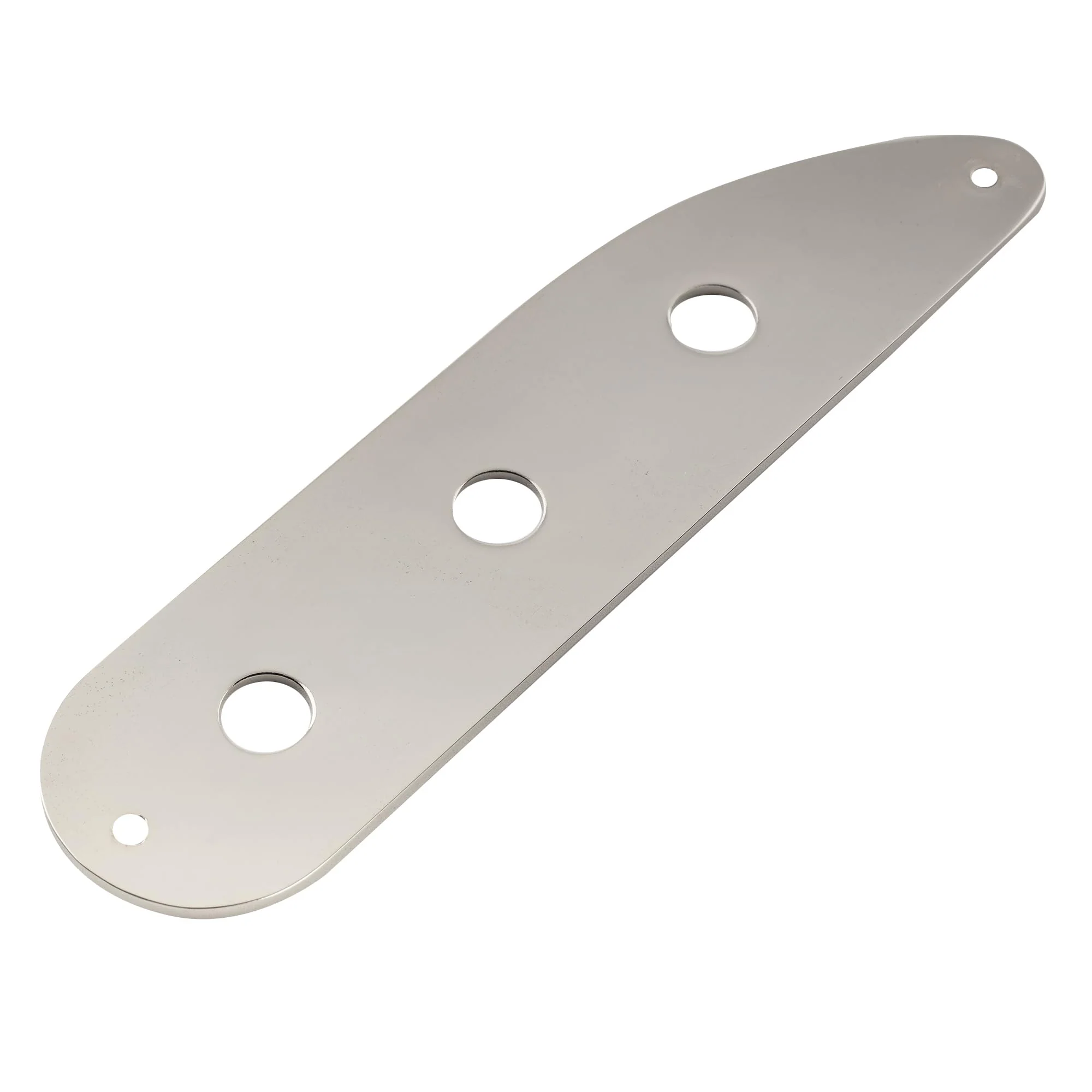 Musiclily Pro Steel 3-Hole Bass Control Plate for Vintage PB/Tele Bass Style Electric Bass, Nickel - Image 3