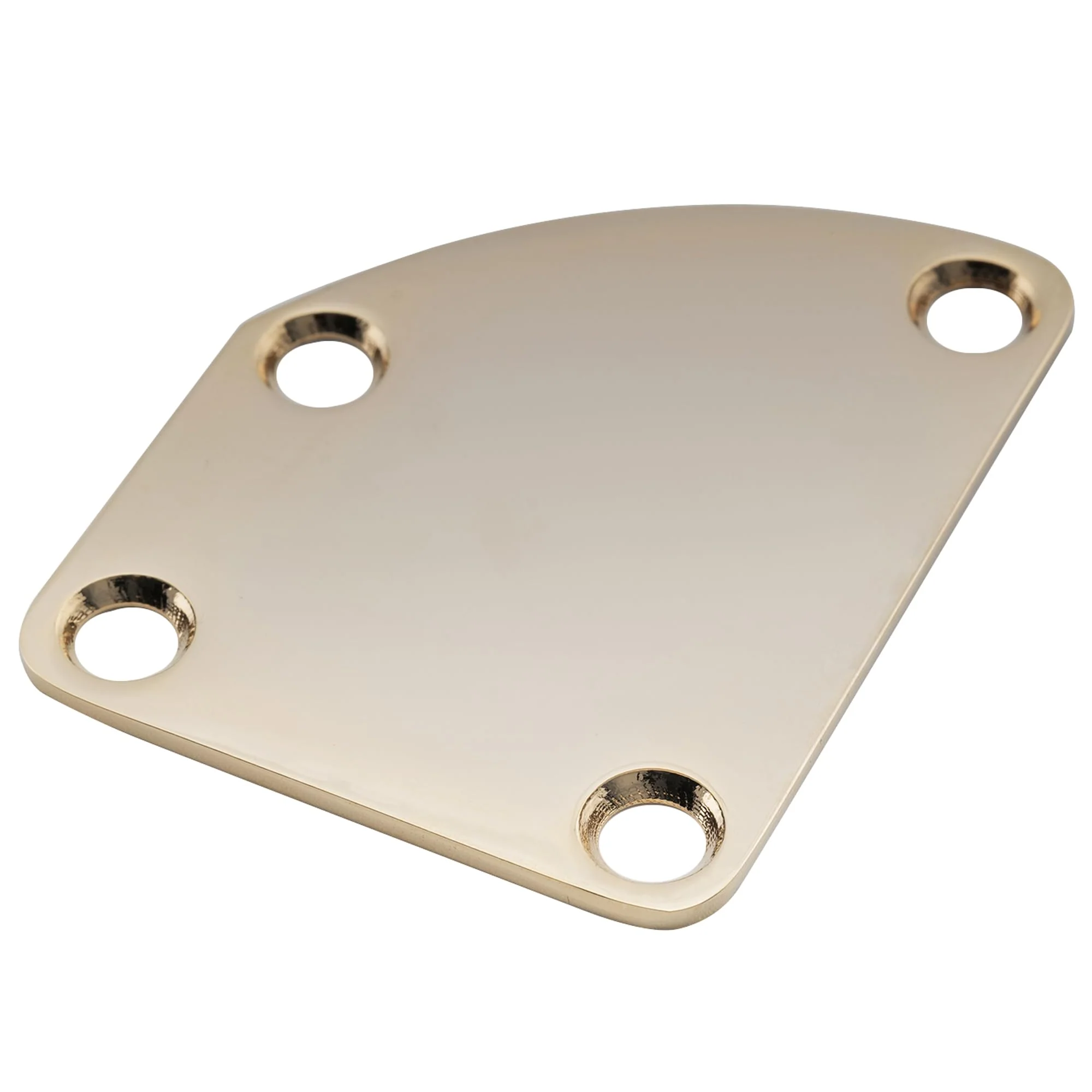 Musiclily Pro Steel Curved Guitar Neck Plate with Screws for Strat Tele Style Electric Guitar or Bass, Gold - Image 5
