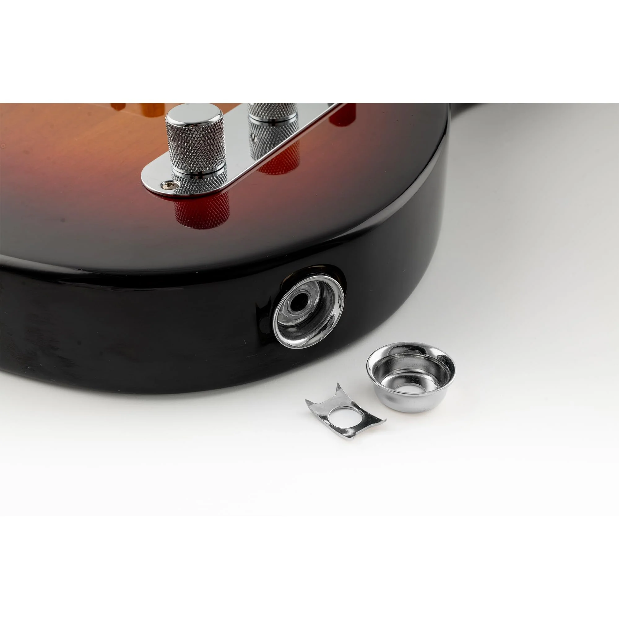 Musiclily Pro Traditional Cup Style Guitar Tele Jack Plate Recessed Output Jack Ferrule for Fender Telecaster Electric Guitar, Chrome - Image 6