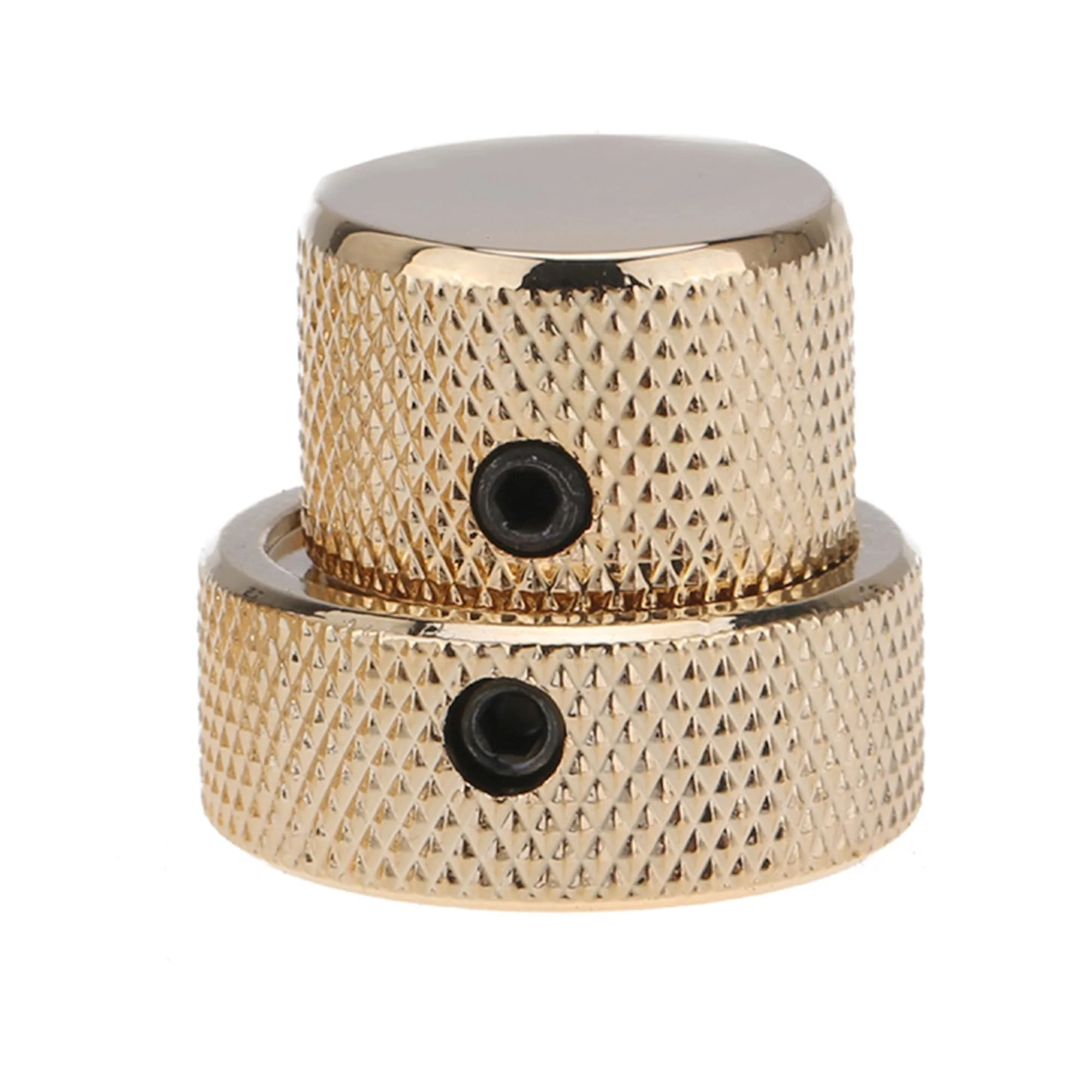 Musiclily Pro Universal Metal Dual Concentric Stacked Control Knobs for Electric Guitar and Bass, Gold (Set of 2) - Image 5