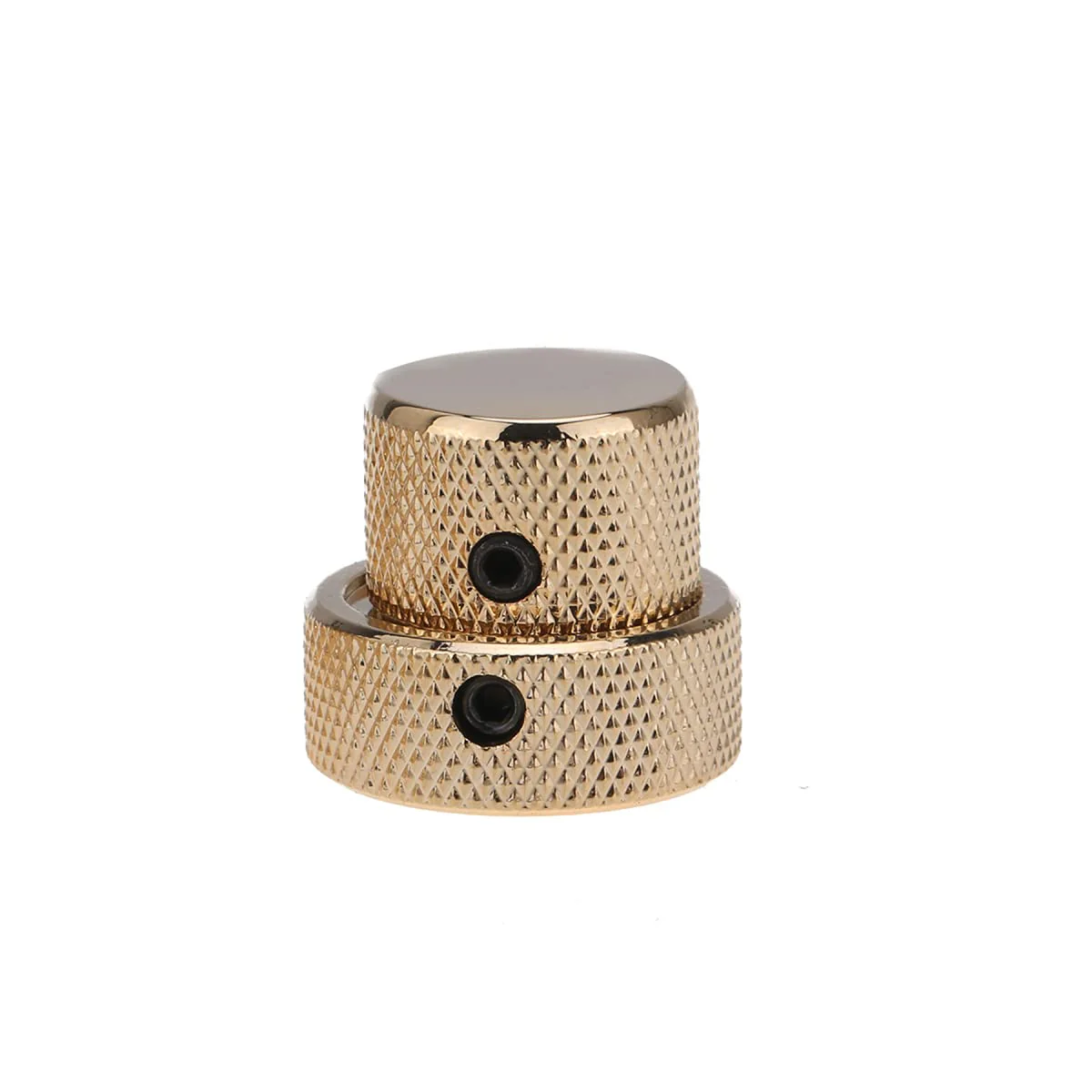 Musiclily Pro Universal Metal Dual Concentric Stacked Control Knobs for Electric Guitar and Bass, Gold (Set of 2) - Image 6