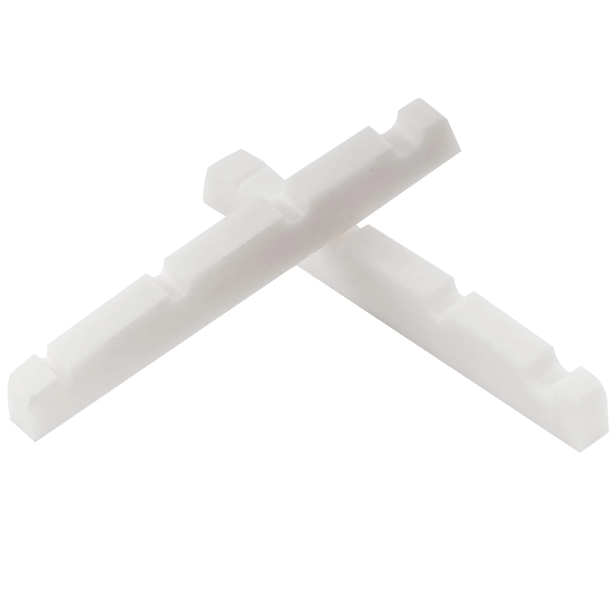 Musiclily Pro Urea Resin Plastic Slotted 42.3mm Precision Bass Nuts Flat Bottom for 4-string P Bass, White (Set of 2) - Image 4