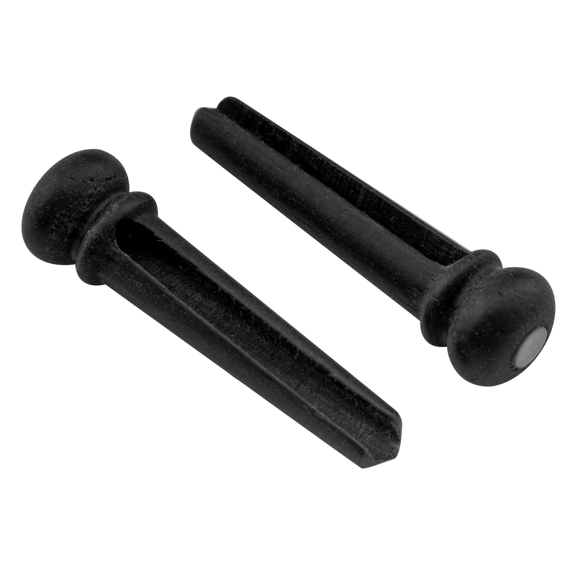 Musiclily SlottedGuitar Ebony Bridge Pins Endpins for Taylor Martin Acoustic Guitar Replacement, Black with White Pearl Shell Dot (Pack of 6) Black w/ White Dot Ebony - Image 4