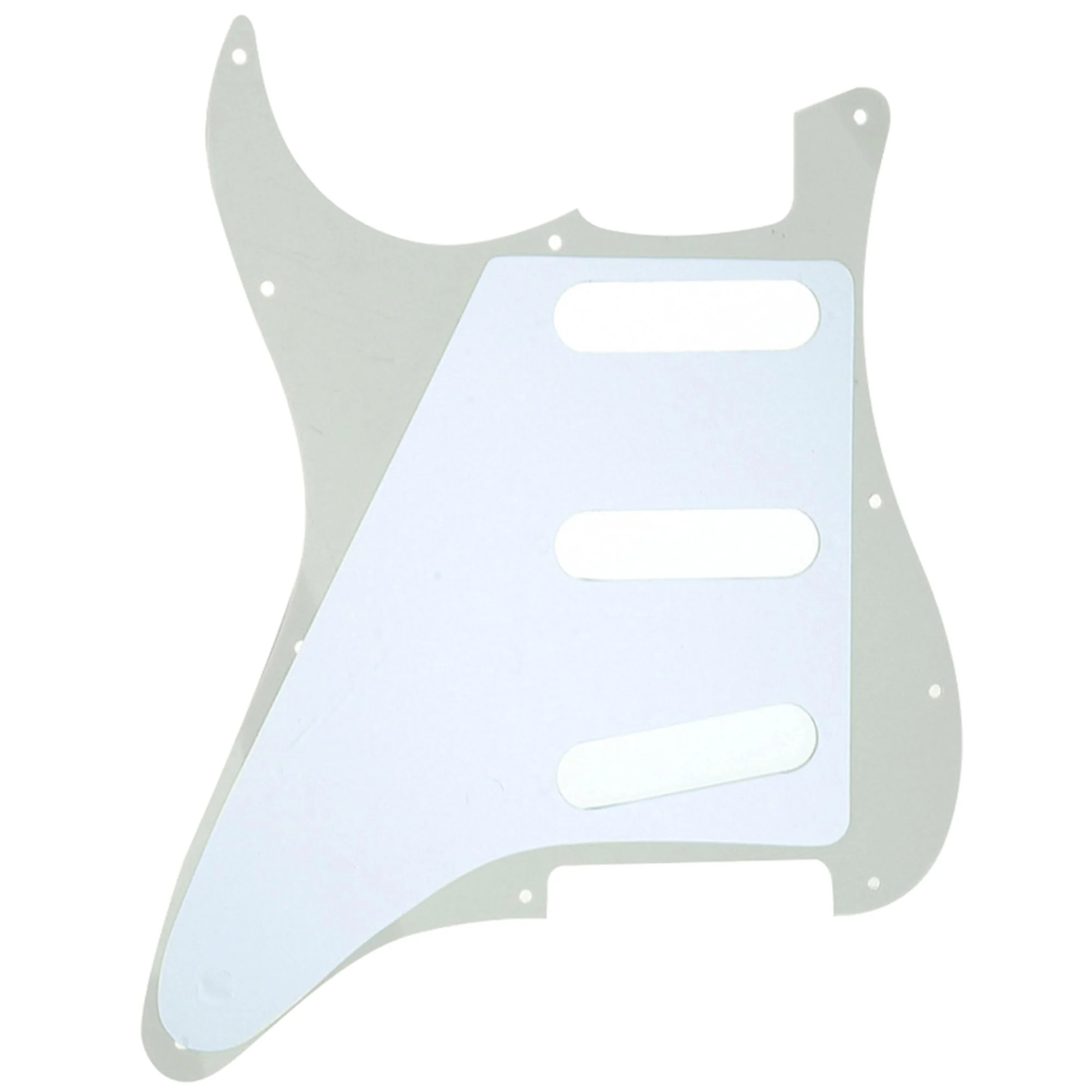 Musiclily SSS 11 Hole Strat Pickguard ST Pick Guard Scratch Plate for Fender USA/Mexican Standard Stratocaster Modern Style Electric Guitar, 3Ply Aged White 3ply Parchment - Image 3