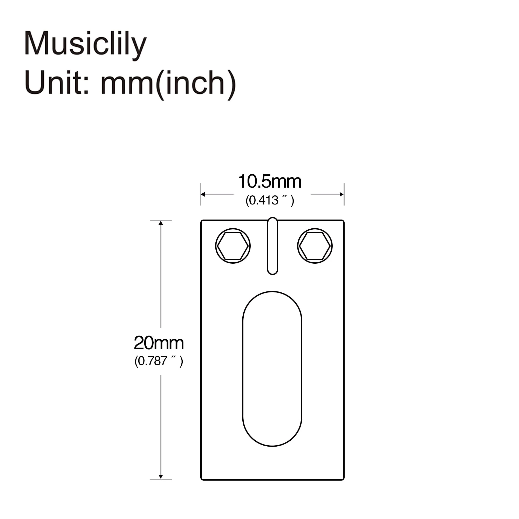 Musiclily Ultra 10.5mm Modern Brass Bridge Saddles for Strat/Tele Style Electric Guitar, Gold (Set of 6) - Image 2
