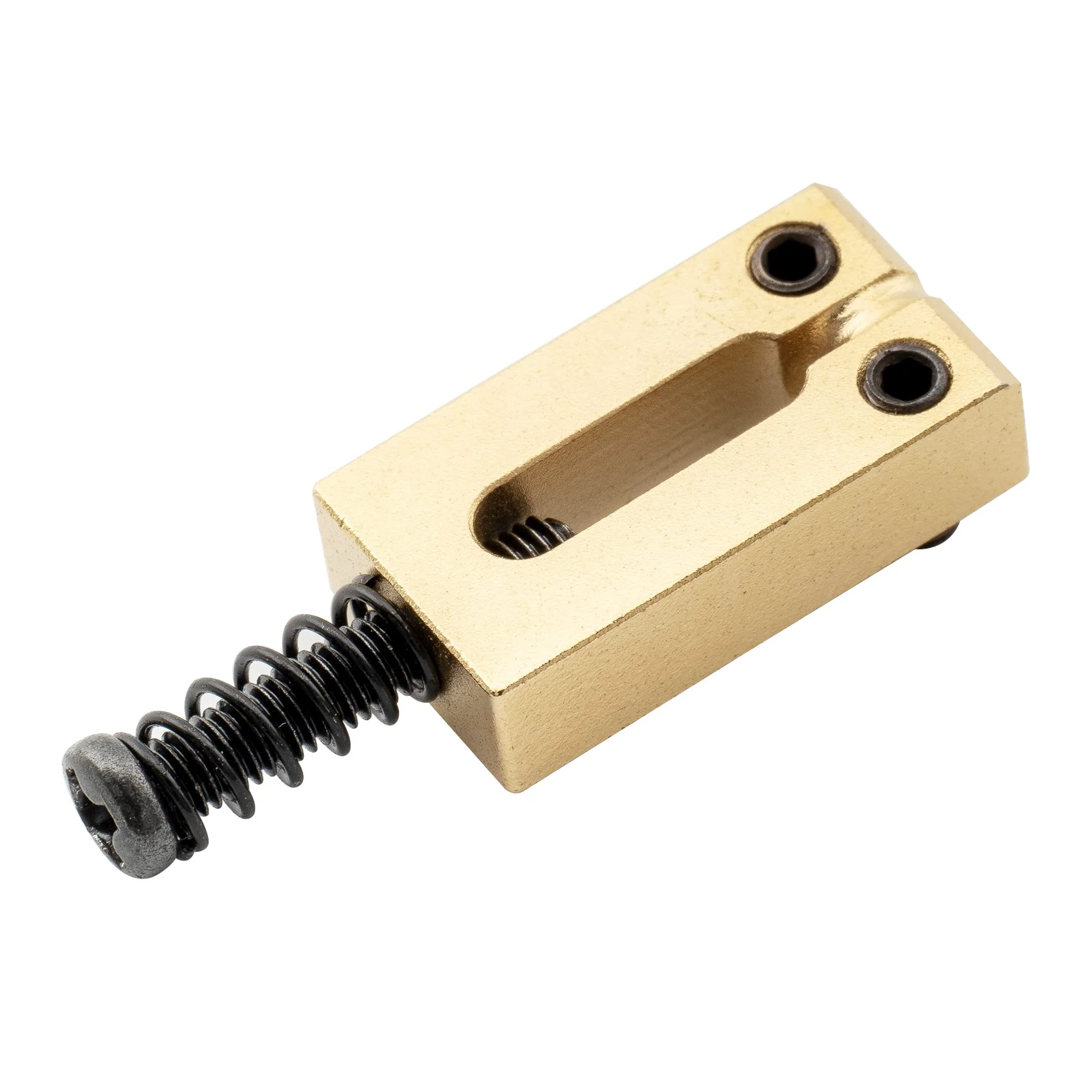 Musiclily Ultra 10.5mm Modern Brass Bridge Saddles for Strat/Tele Style Electric Guitar, Gold (Set of 6) - Image 4