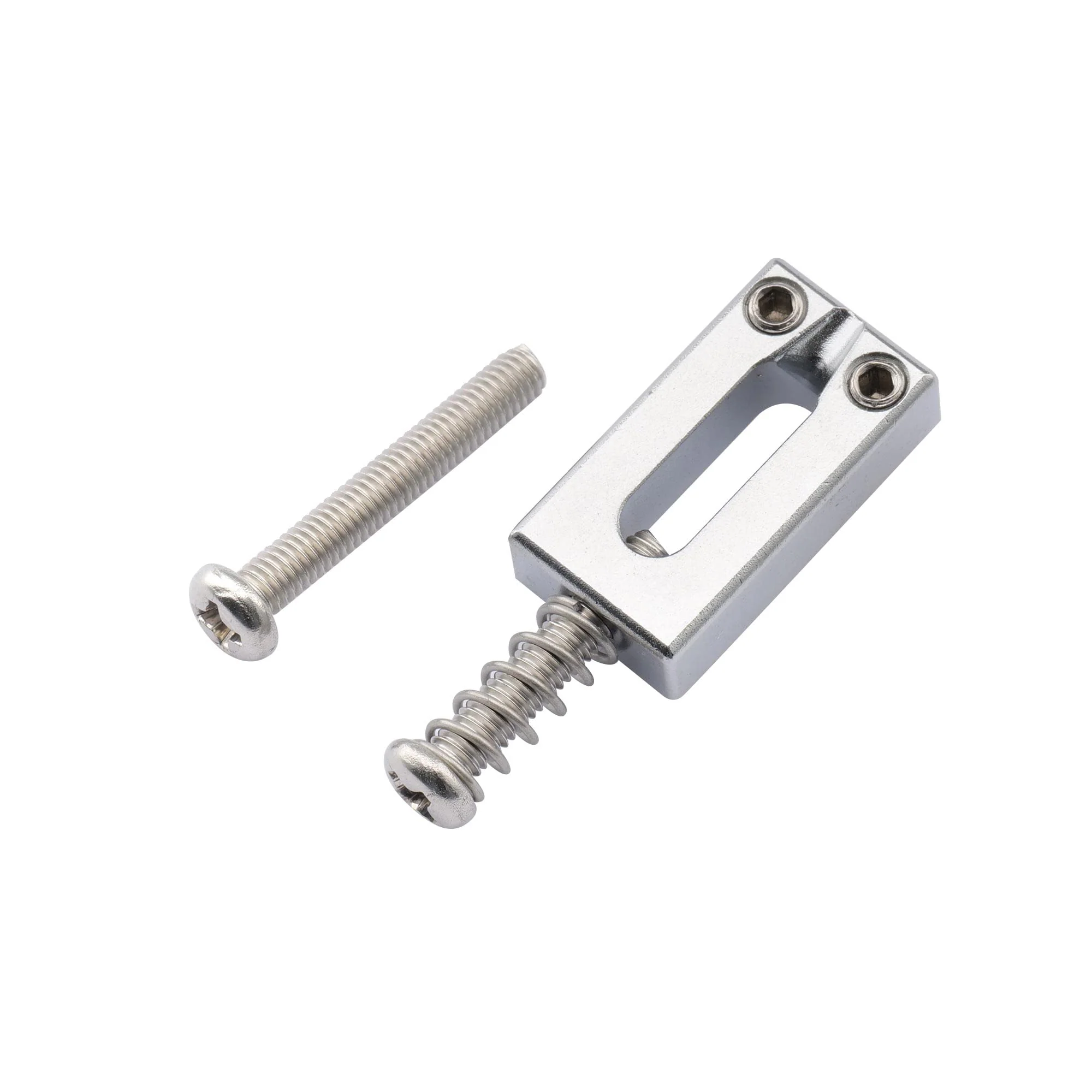 Musiclily Ultra 10.8mm Guitar Bridge Saddles Brass Tremolo Bridge Saddle for Fender Stratocaster Strat ST Telecaster Tele TL Style Electric Guitar Replacement, Chrom (Set of 6) Chrome - Image 4