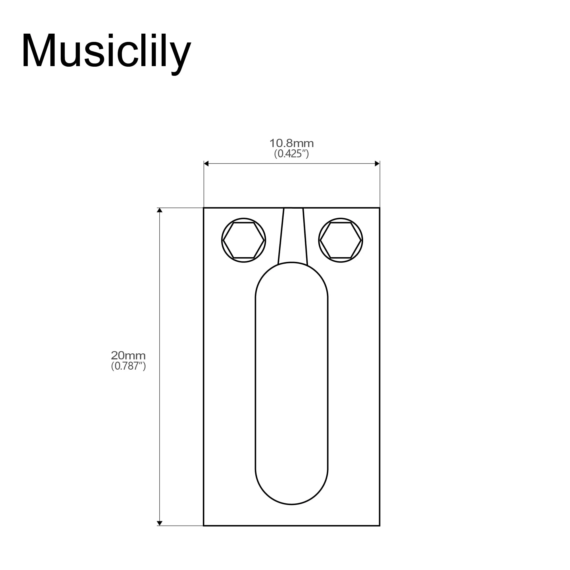 Musiclily Ultra 10.8mm Guitar Bridge Saddles Brass Tremolo Bridge Saddle for Stratocaster Strat ST Telecaster Tele TL Style Electric Guitar, Original Color (Set of 6) - Image 2