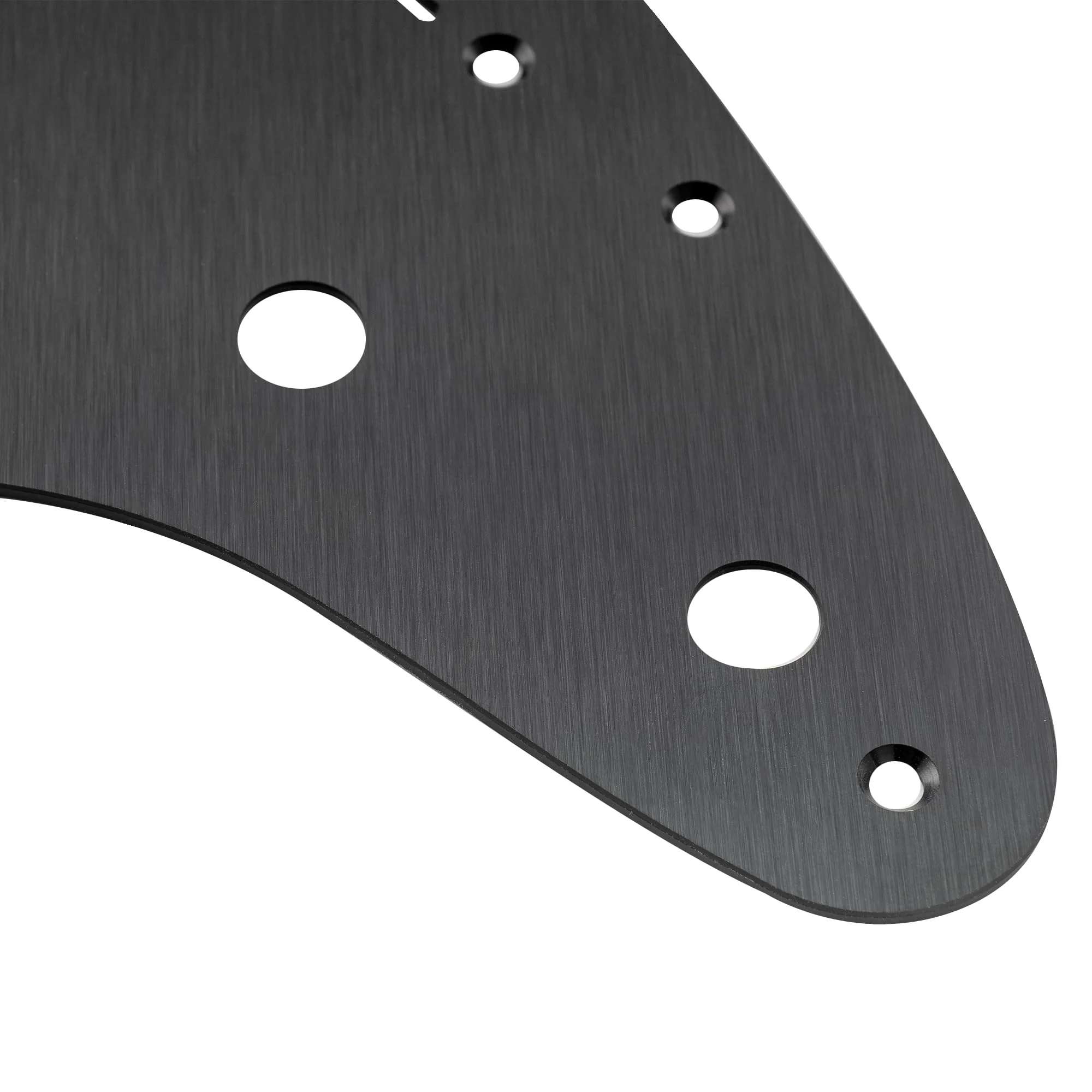 Musiclily Ultra 11 Holes Anodized Aluminum SSS Strat Pickguard ST Guitar Pickguard for American/Mexican Fender Standard Strat Style Electric Guitar, Black - Image 4