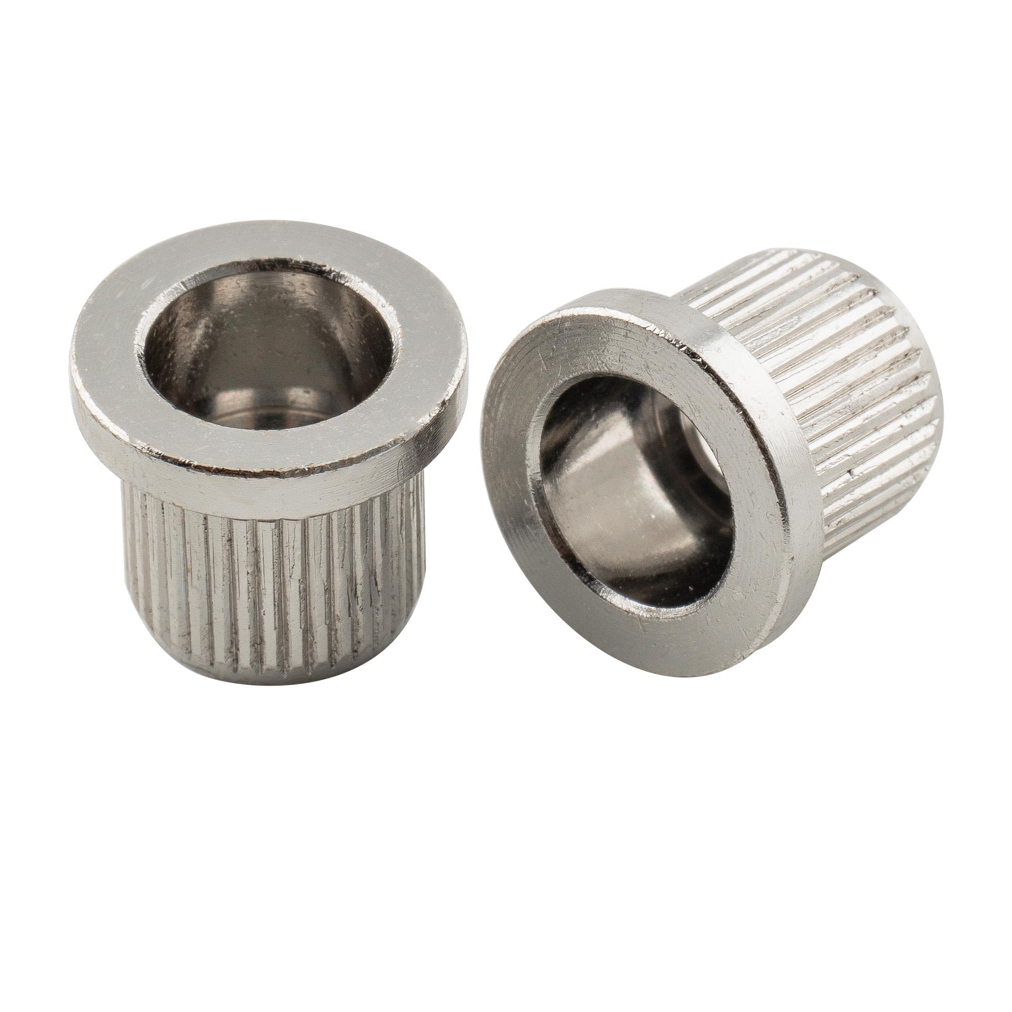 Musiclily Ultra 3/8" Full Solid Brass G-TLB-2 Bass String Ferrules String Through Body Rear Mount Bushings for 4/5 String Electric Bass, Chrome (Set of 5) - Image 4
