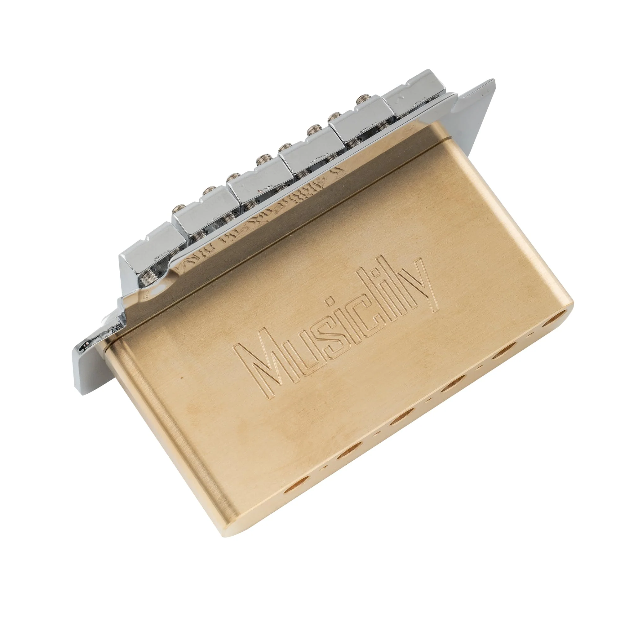 Musiclily Ultra 52.5mm (2-1/16 inch) Full Solid Brass 36mm Short Tremolo Block for China made Squier New after 2021 Affinity 2-point Electric Guitar Bridge Solid Brass 36mm V2 - Image 7