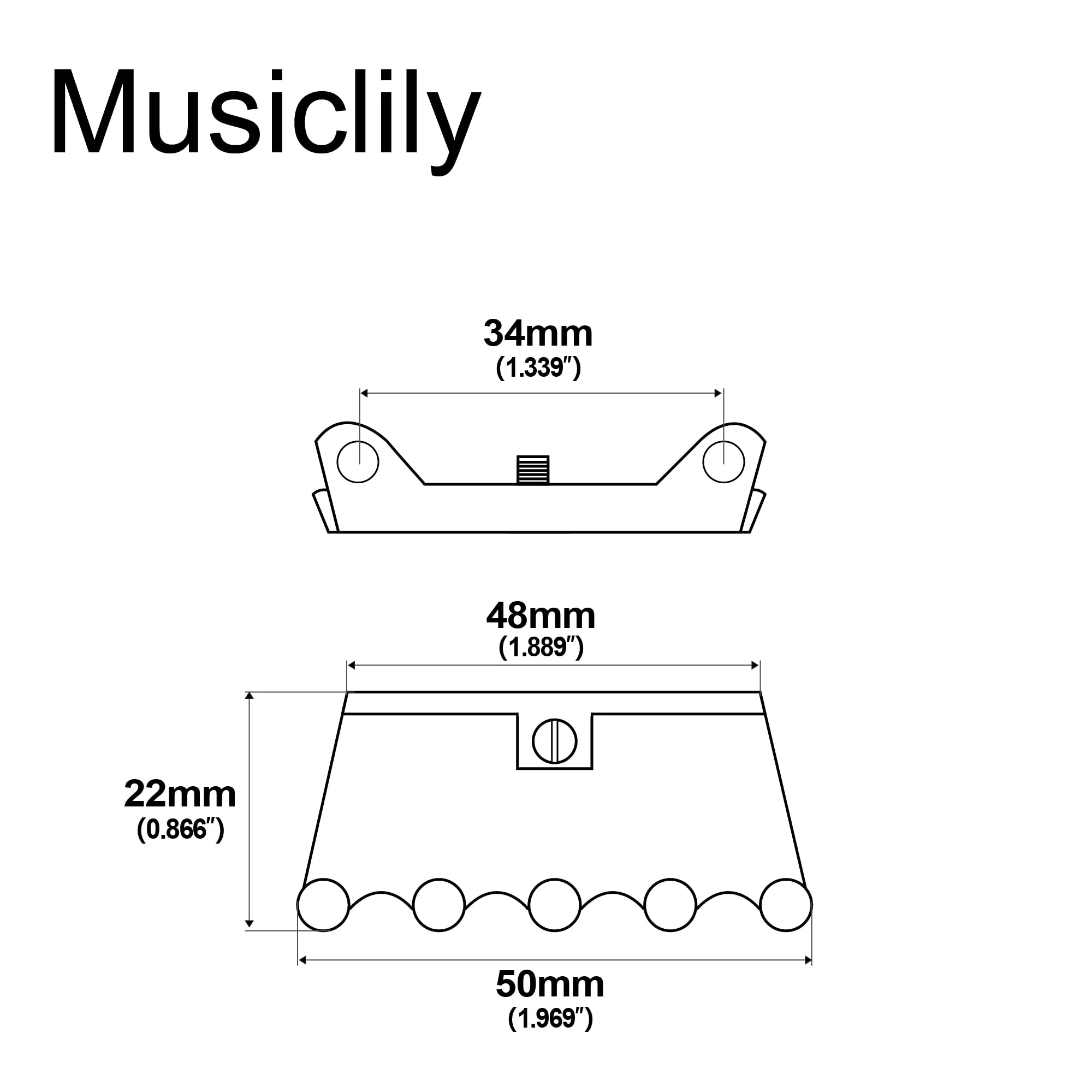 Musiclily Ultra Heavy Duty Full Brass Electric Guitar Tremolo Claw for Strat/Floyd Rose Tremolo Bridge System, Original Color - Image 2