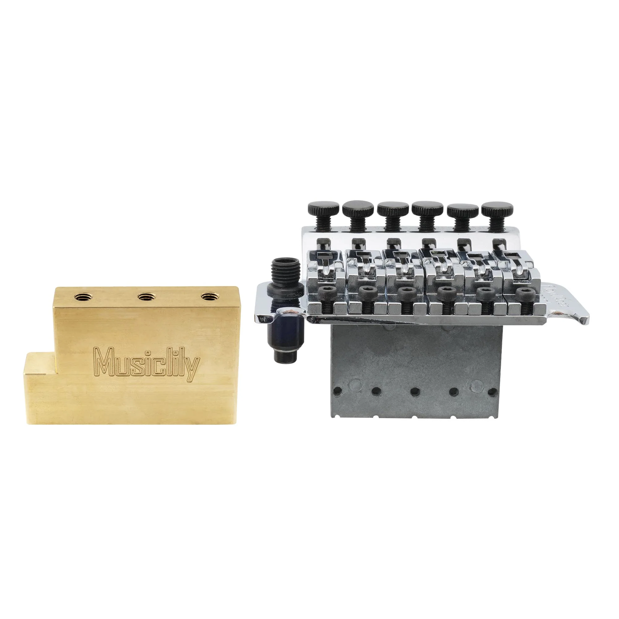 Musiclily Ultra Solid Fat Brass L Shape Tremolo Block for Floyd Rose Locking Tremolo Bridge, 37mm Tall 37mm Brass - Image 7