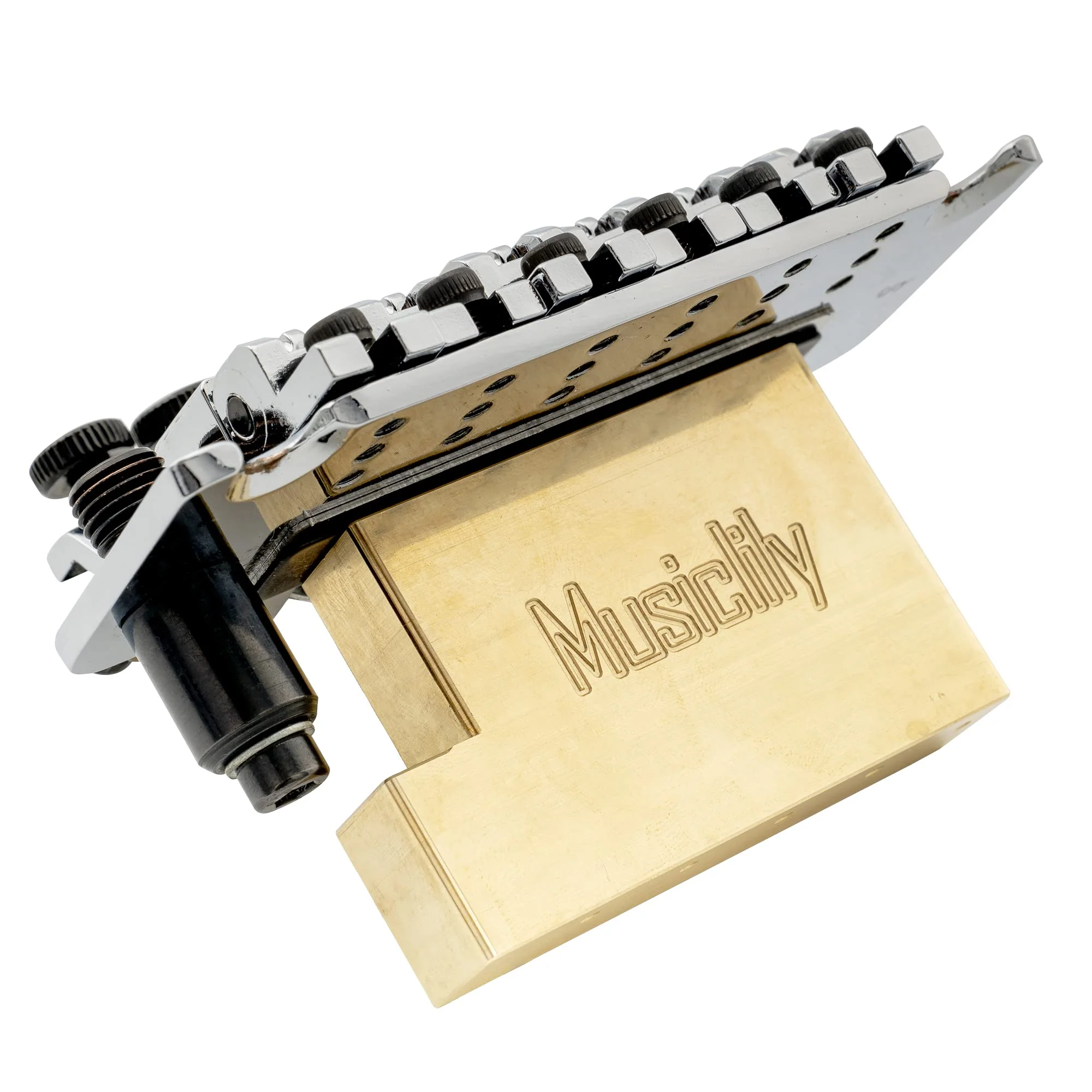 Musiclily Ultra Solid Fat Brass L Shape Tremolo Block for Floyd Rose Locking Tremolo Bridge, 37mm Tall 37mm Brass - Image 8