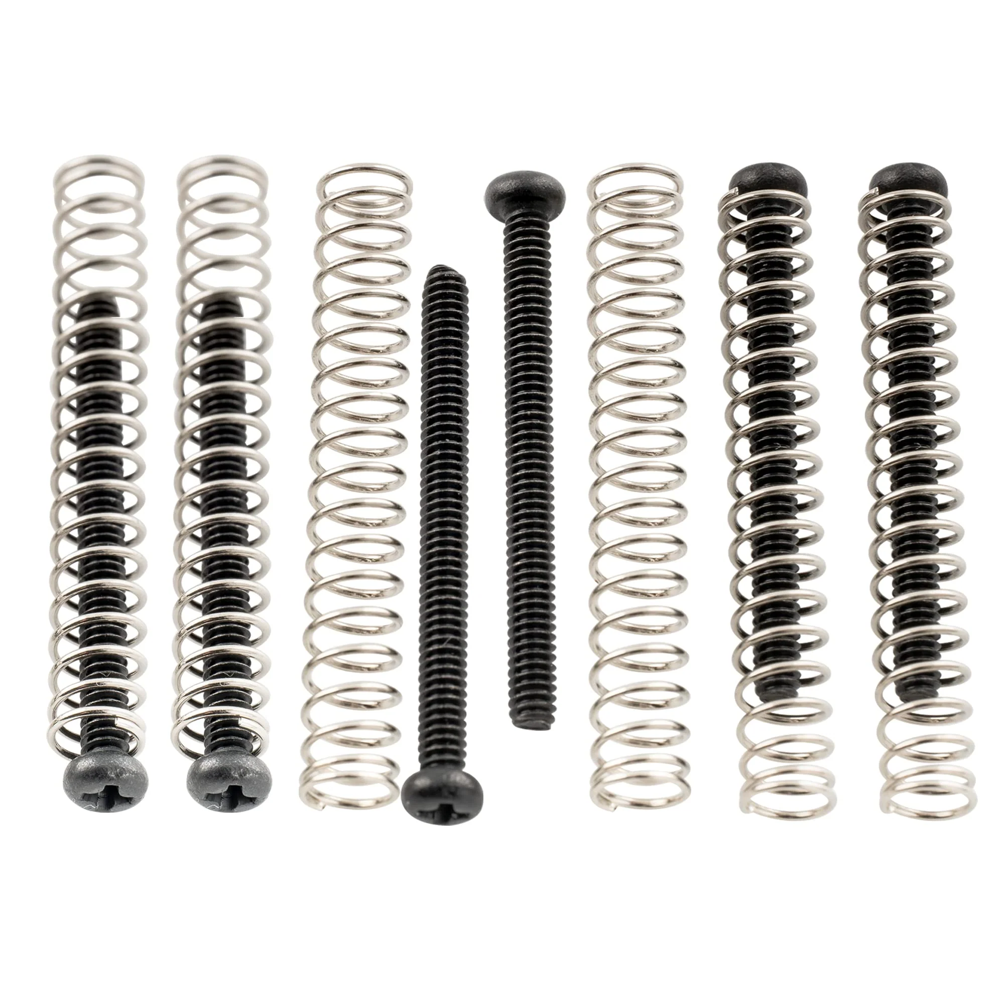 Musiclily Ultra UNC#3-48X1.1 Inch Stainless Steel Humbucker Pickup Mounting Screws and Springs Set for American Made Electric Guitar, Black (Set of 6) - Image 3