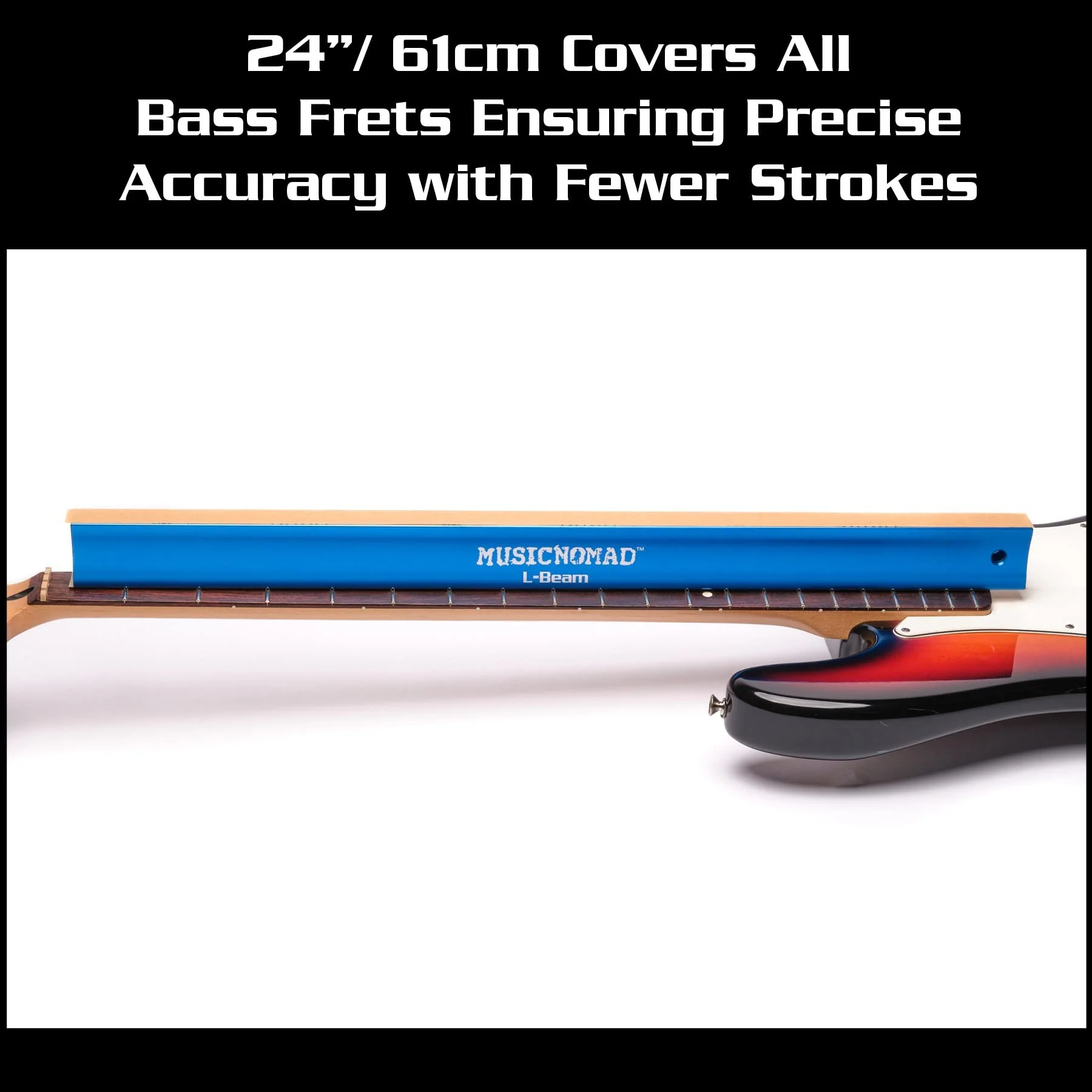 MusicNomad Fret Leveler - Leveling (L-Beam) 24" (61cm) for Bass Guitar (MN812) - Image 3