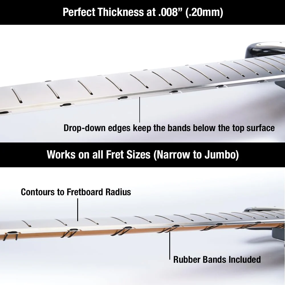 MusicNomad Fret Shield™ - Total Fretboard Protector Guard Tool for Fret Polishing on 4 and 5 String Bass Guitars with 34” Fret Scale (MN805) - Image 3