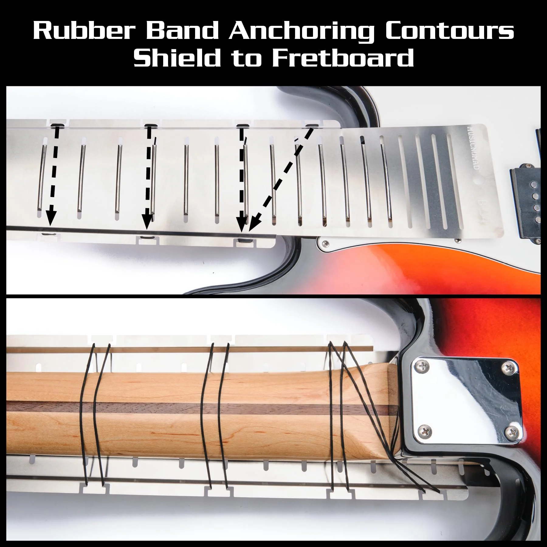MusicNomad Fret Shield™ - Total Fretboard Protector Guard Tool for Fret Polishing on 4 and 5 String Bass Guitars with 34” Fret Scale (MN805) - Image 5