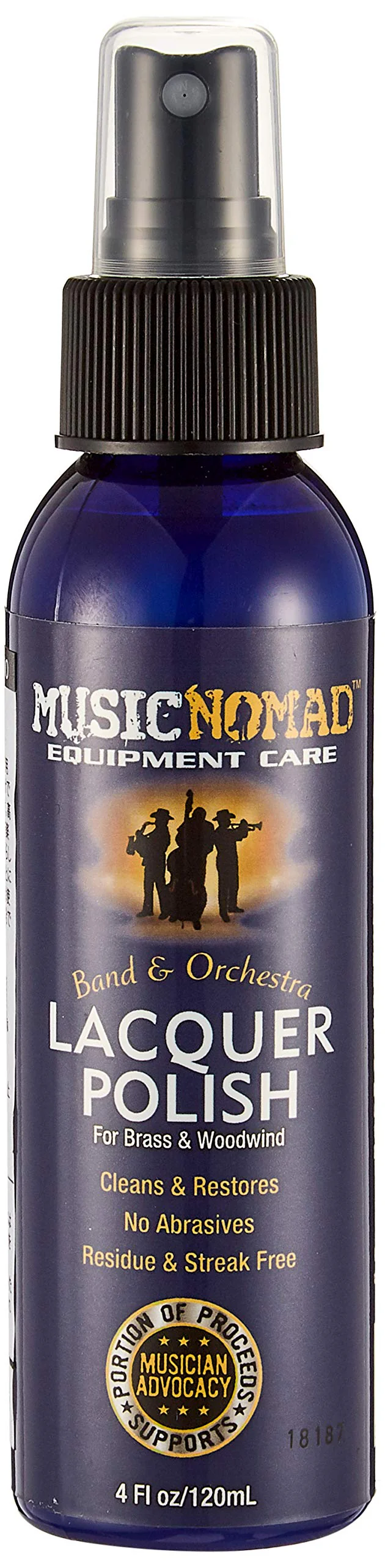 MusicNomad Lacquer Polish for Brass & Woodwind Instruments, 4 oz. (MN700) & Brass & Woodwind Premium Microfiber Polishing Cloth (MN730) - Image 3