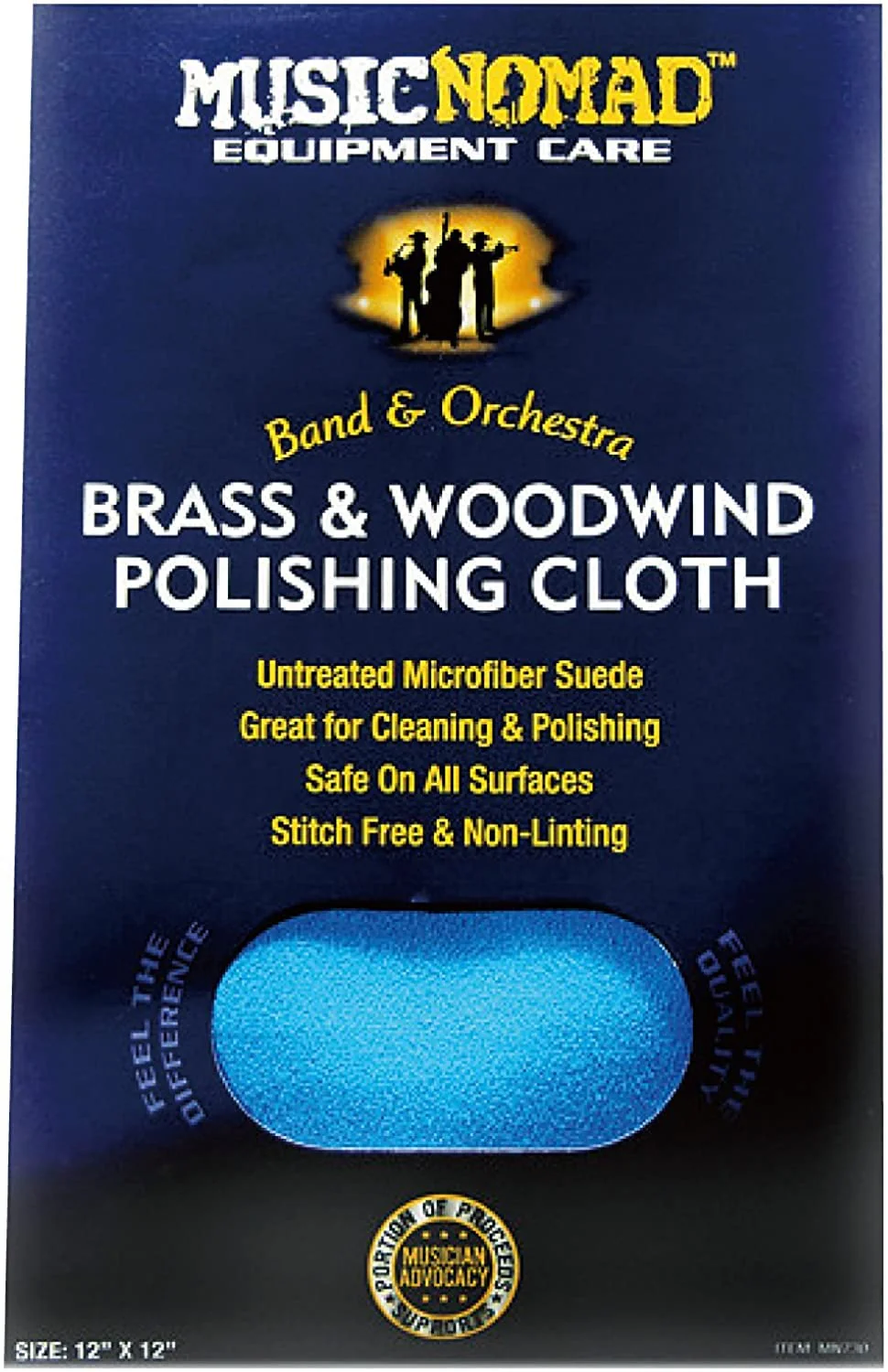 MusicNomad Lacquer Polish for Brass & Woodwind Instruments, 4 oz. (MN700) & Brass & Woodwind Premium Microfiber Polishing Cloth (MN730) - Image 5