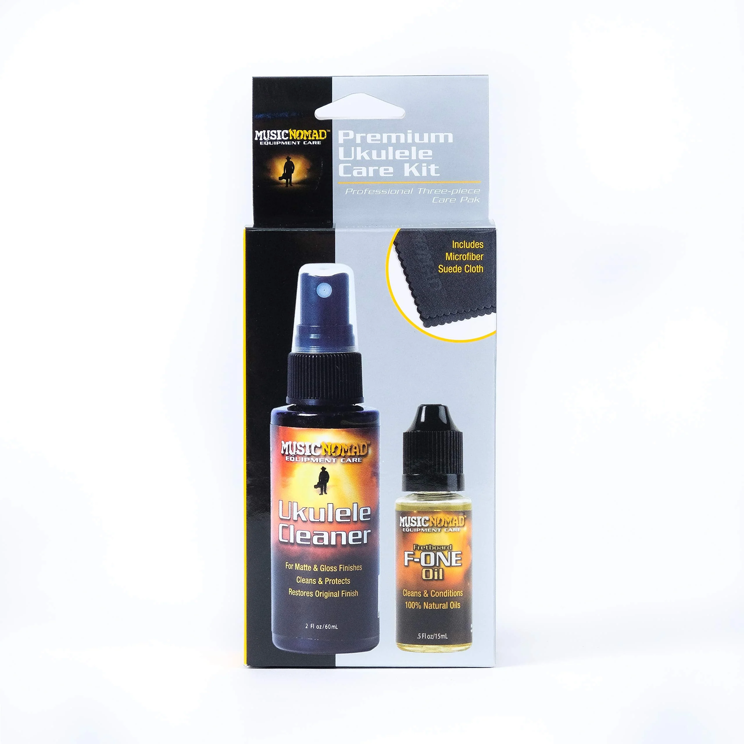 MusicNomad MN142 Premium Ukulele Care Kit 3 Pack - Image 2