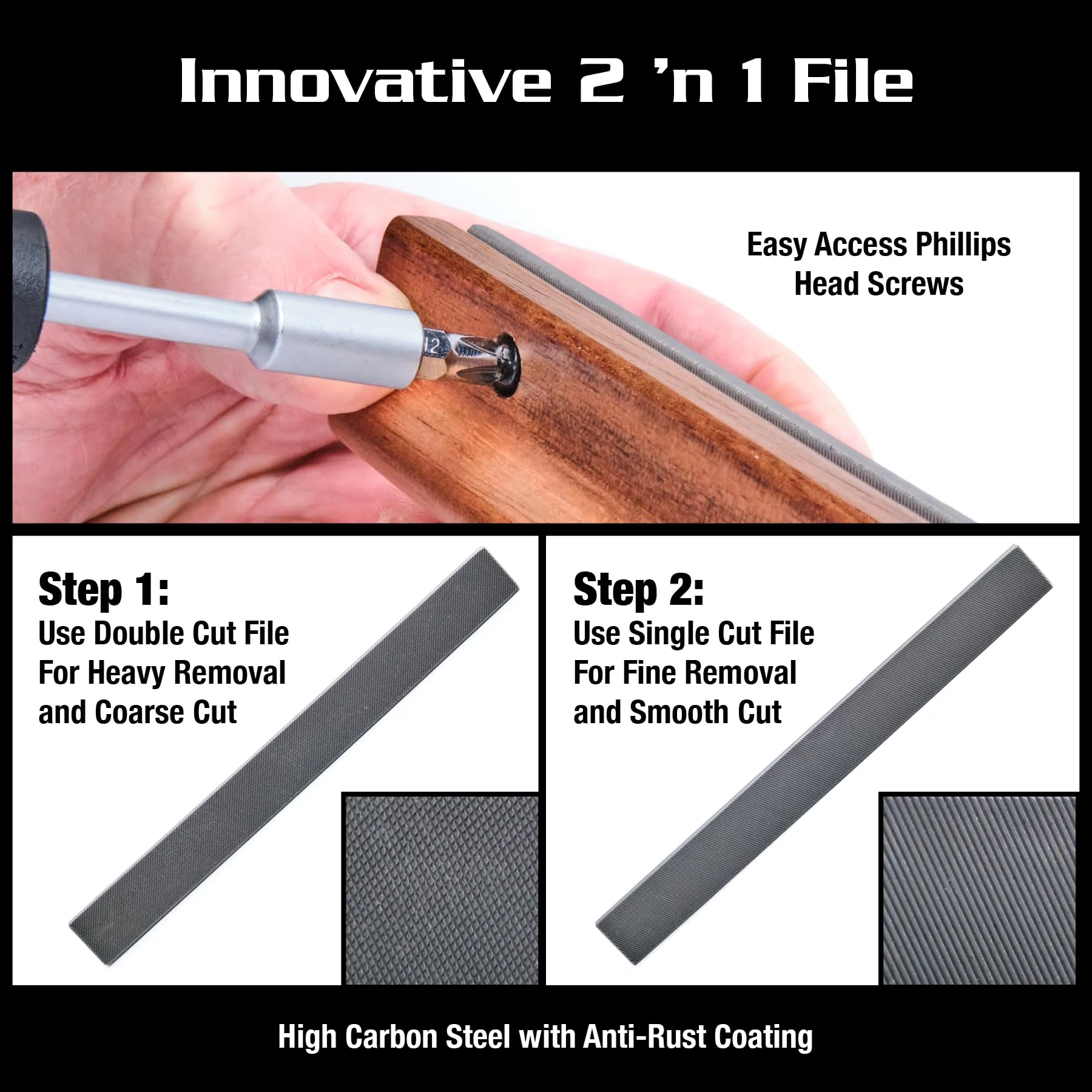 MusicNomad MN831 Precision Fret Beveling File (B-File) - Image 4