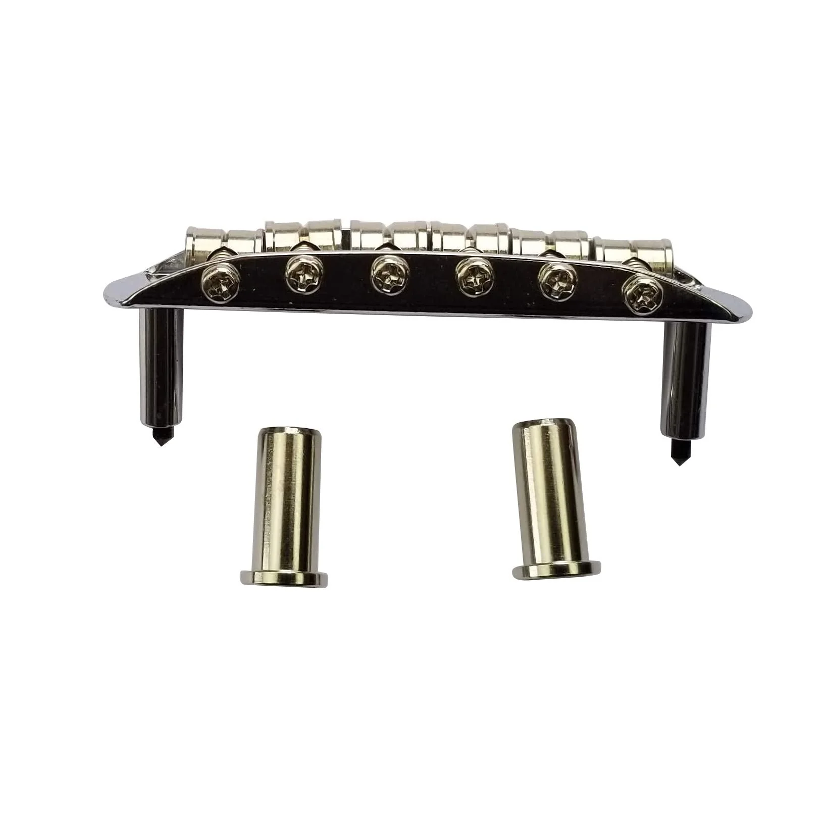 Mustang Bridge w/Large Saddles, also fits Fender Jaguar or Jazzmaster- Chrome - Image 2