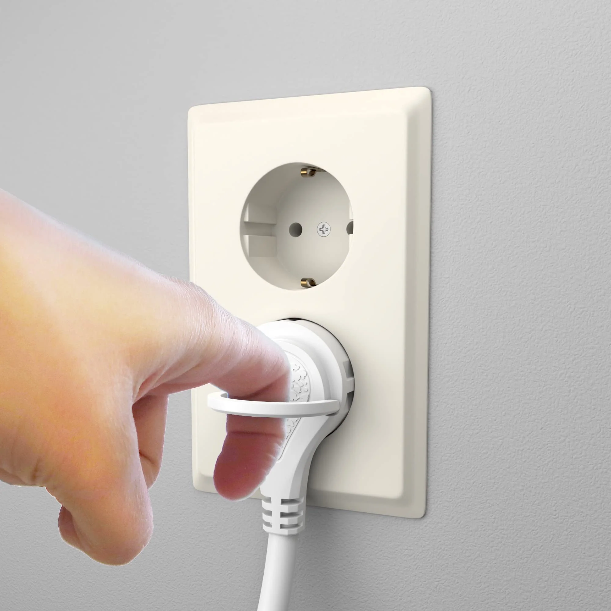 MutecPower 3 Metre Extension Cable with Flat Connector Quality Plastic Schuko Extension with Flat Plug Earthing Contact 90° Angle Plug and Earthing Contact Coupling up to 250V 16A IP20-3m White 3 metres - Image 3