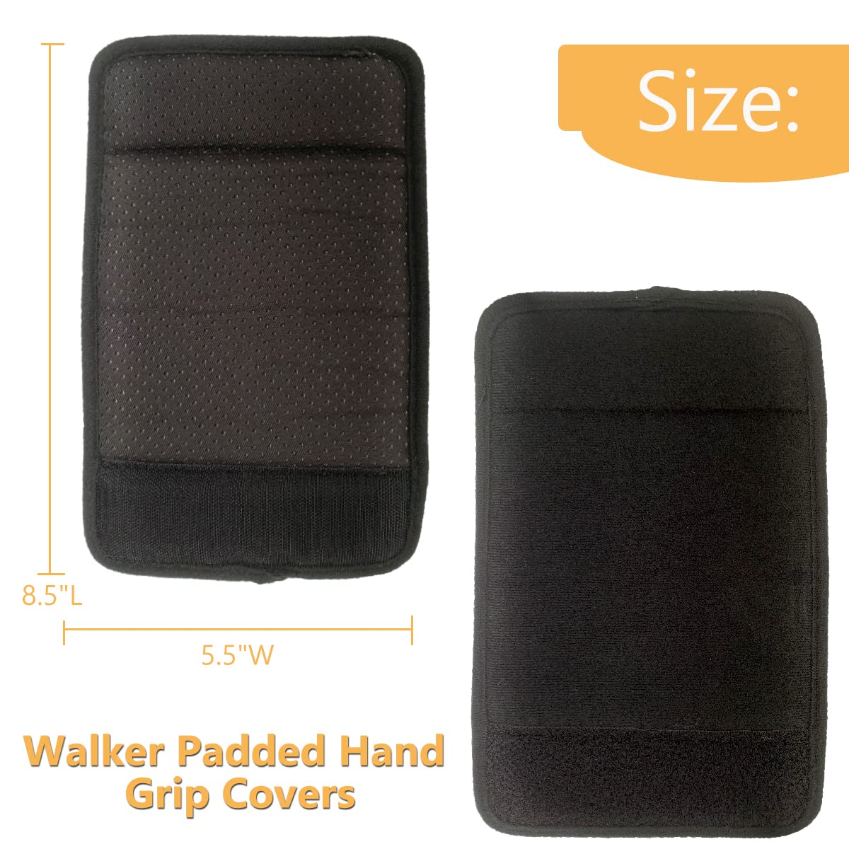 MUTTIY Walkers Hand Grip Covers Padded Memory Foam Core Moisture Wicking Antibacterial Washable Pack of 2 - Image 4
