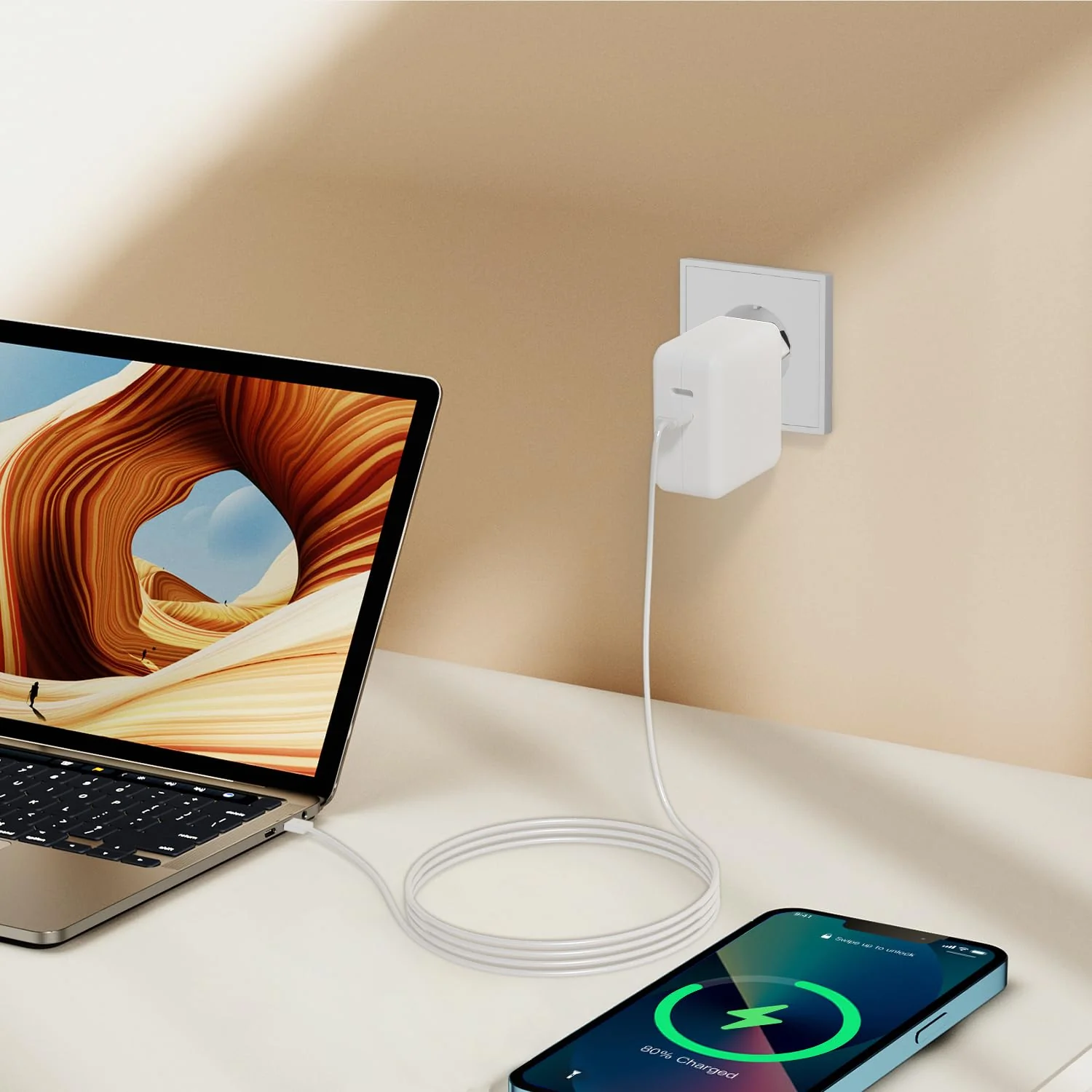MVAVA Schuko Socket EU Standard, 1 Compartment Flush-Mounted Socket, 80 mm x 80 mm Sockets, Easy Installation, 3-Wire Required, White 2-1-gang - Image 3