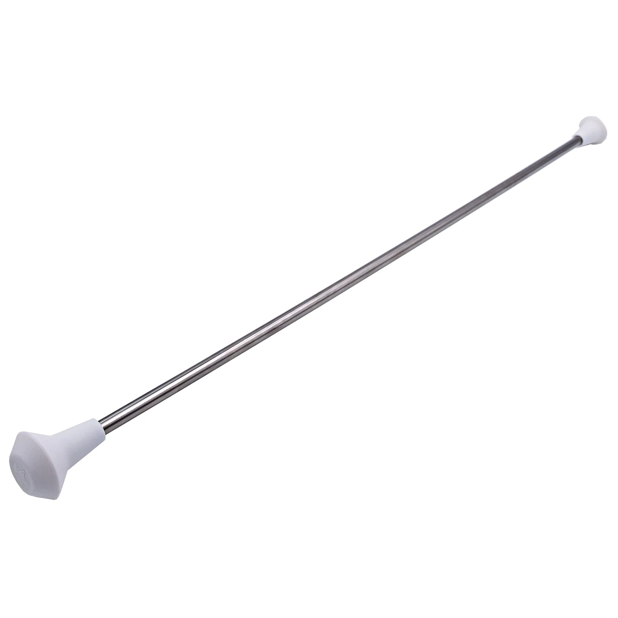 MVG Twirling Marching Baton 28 in stainless steel rubberized ends mini shaft 3/8 with dancing ribbon. Adult Baton. - Image 2