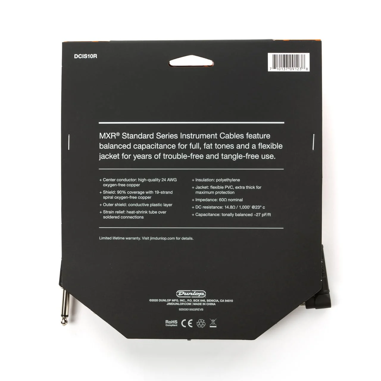 MXR DCIS10R 10' Instrument Cable Straight/Right Angle 2 Pack Bundle - Image 2