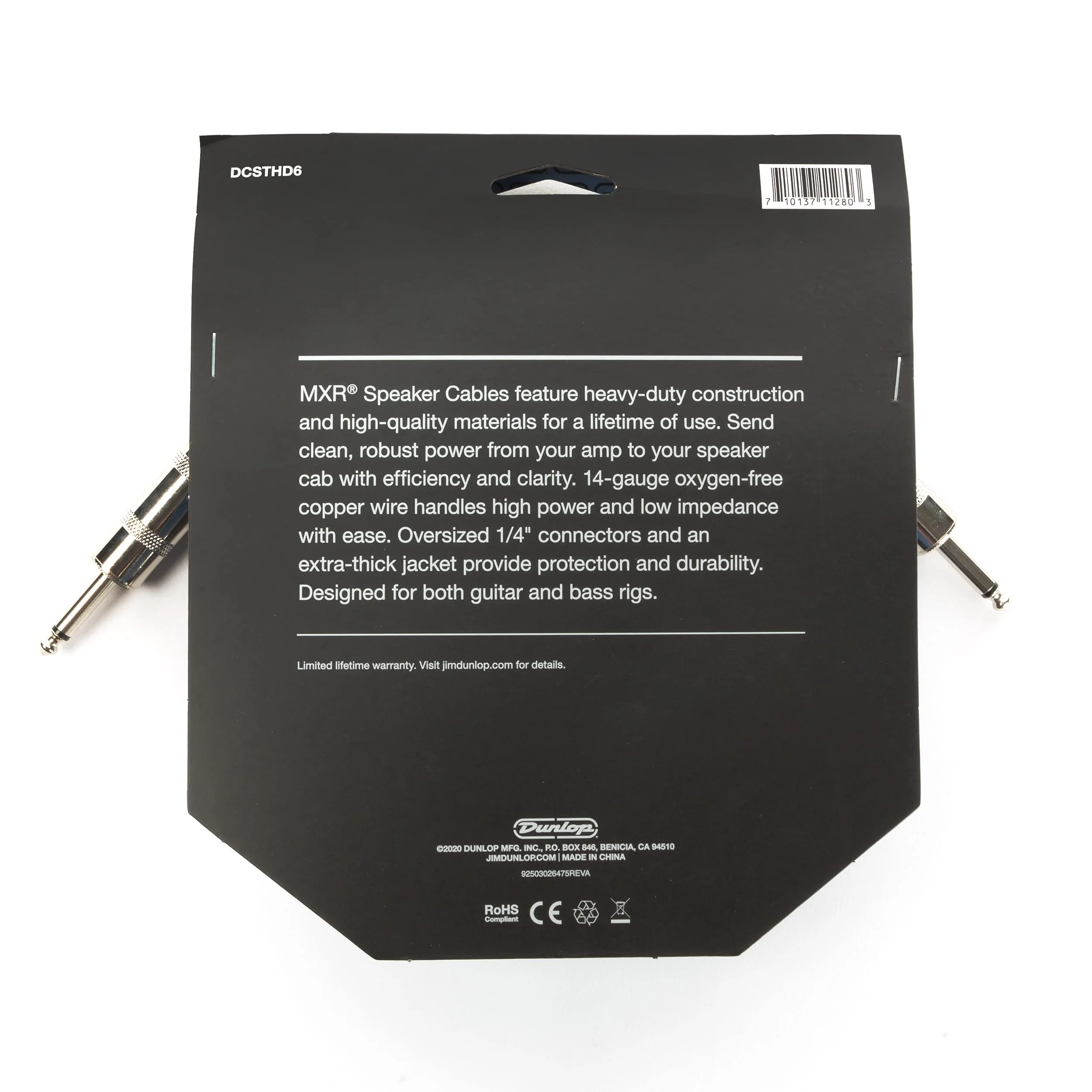 MXR Heavy Duty TS 1/4 Inch Speaker Cable 6 ft|1.8 m (DCSTHD6) - Image 2