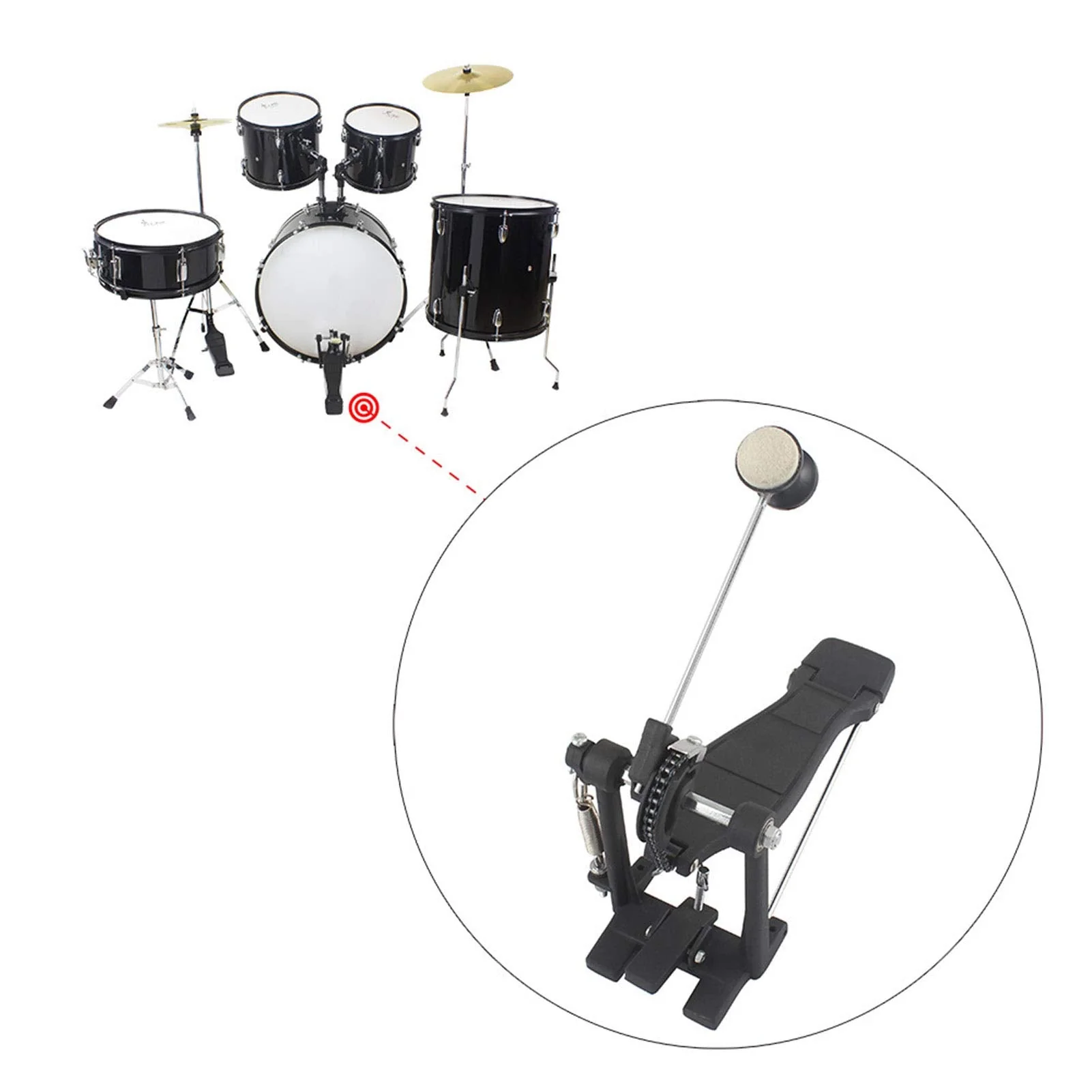 Mxzzand Drum Pedal Beater Drum Kit Accessories Portable Sturdy for Drum Beginners for Bass Drum - Image 8
