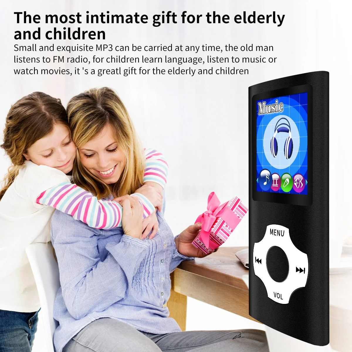 MYMAHDI Support TF Cards Slim 1.8" LCD Mp3 Mp4 Player Media/Music/Audio Player with Accessories Black - Image 2