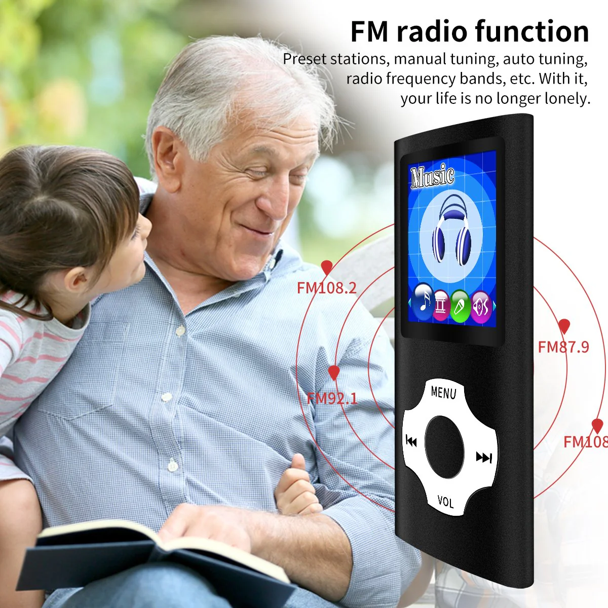 MYMAHDI Support TF Cards Slim 1.8" LCD Mp3 Mp4 Player Media/Music/Audio Player with Accessories Black - Image 4