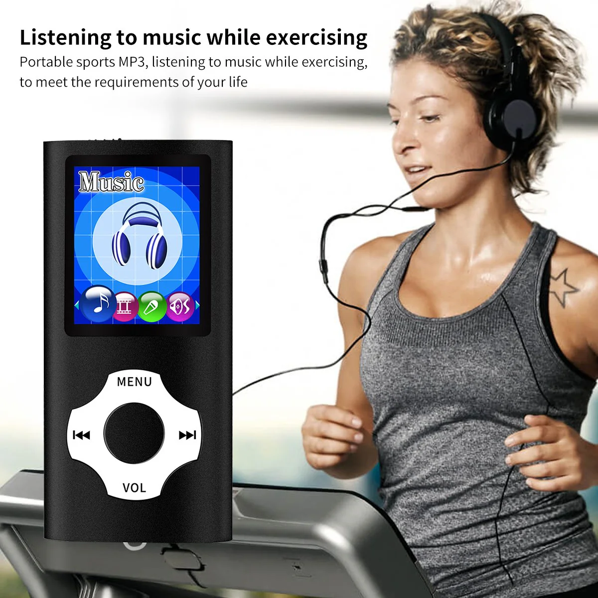 MYMAHDI Support TF Cards Slim 1.8" LCD Mp3 Mp4 Player Media/Music/Audio Player with Accessories Black - Image 5