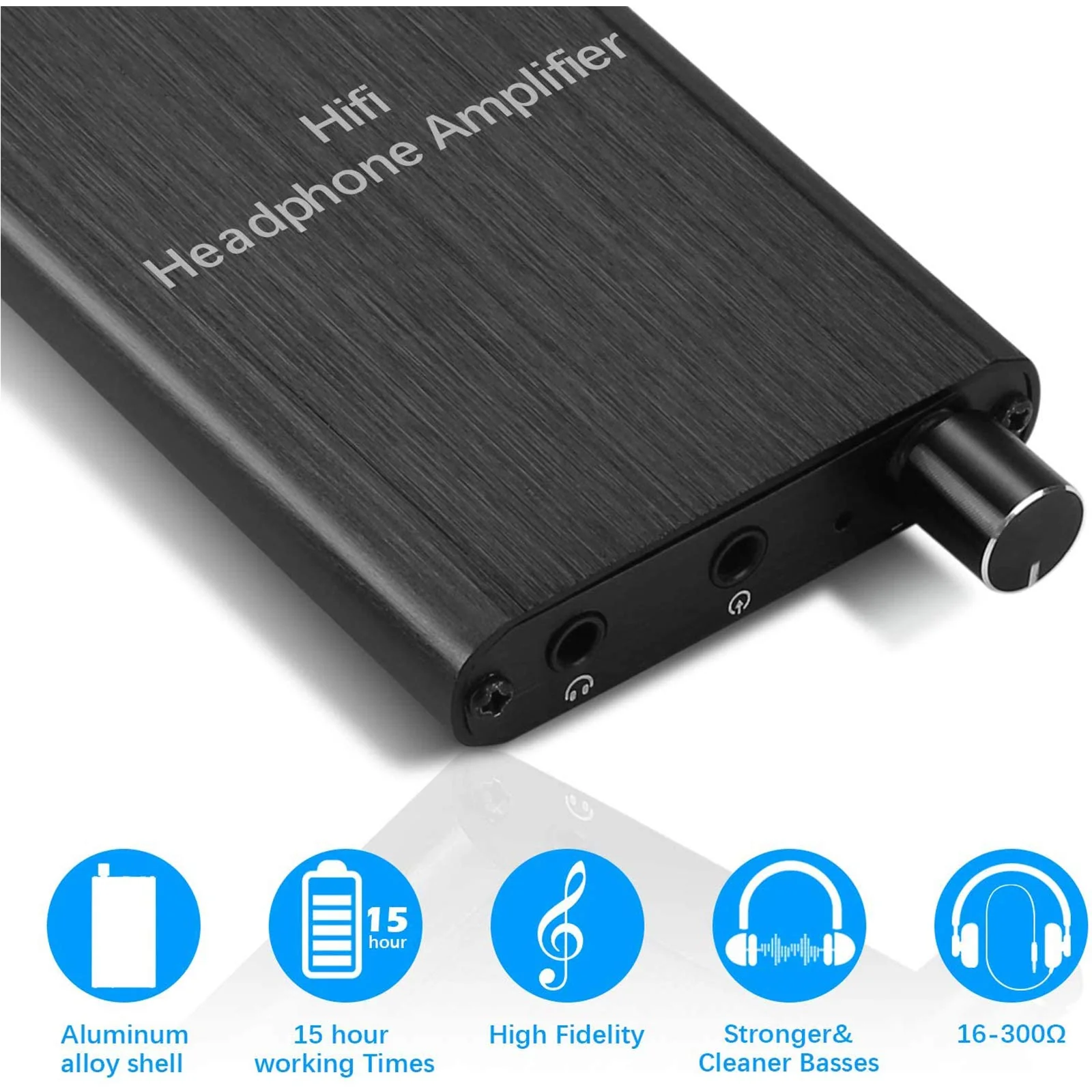 MYPIN Headphone Amplifier, Portable HiFi Headphone Amp 3.5mm Stereo Audio Gain Switch Support Impedance 16-300Ω Headset for MP3/MP4 /Phones/Digital Players/Computers/Xbox one,PS4,PS5 Controller - Image 8