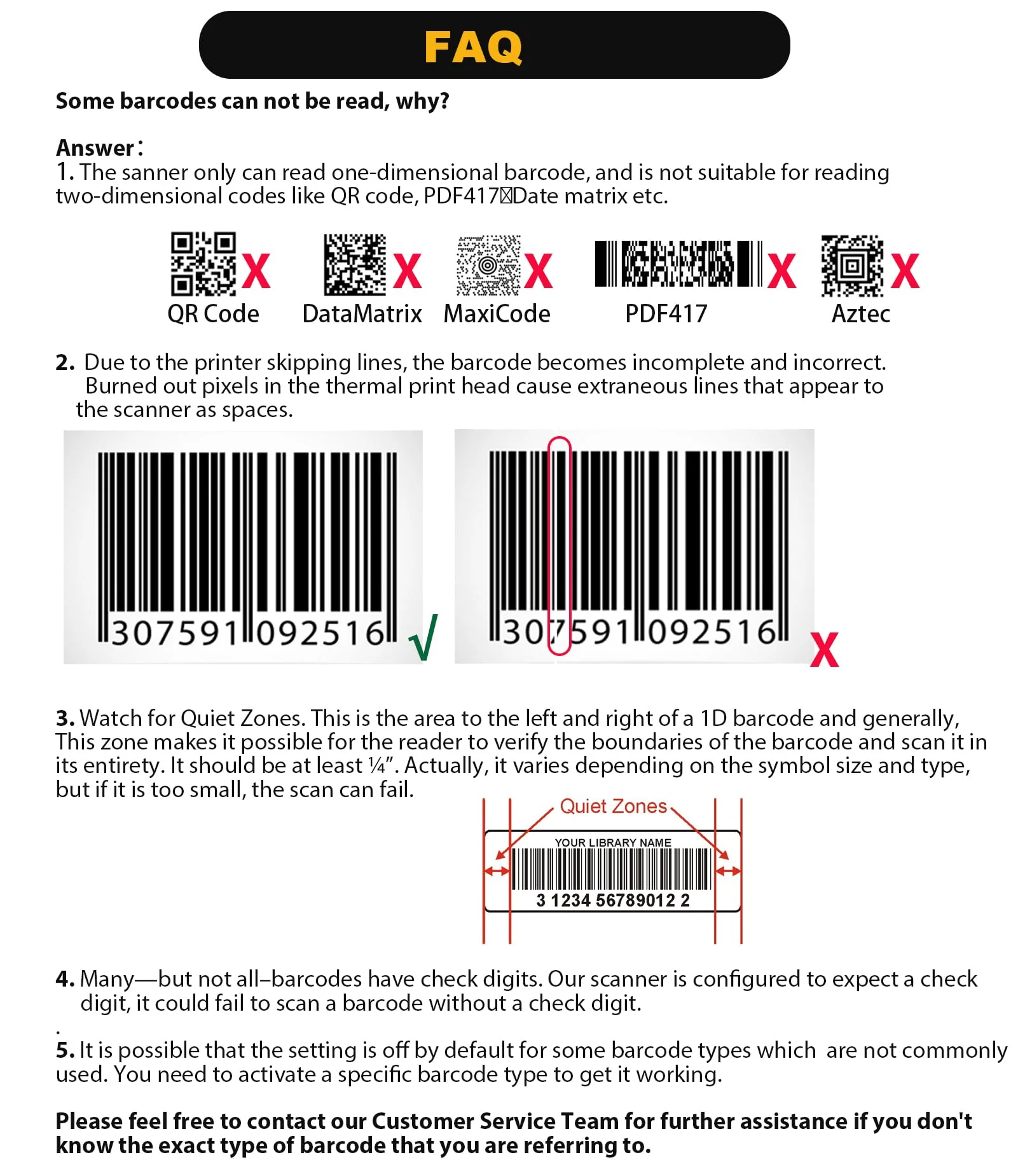 NADAMOO Wireless Barcode Scanner 328 Feet Transmission Distance USB Cordless 1D Laser Automatic Barcode Reader Handhold Bar Code Scanner with USB Receiver for Store, Supermarket, Warehouse - Black - Image 9