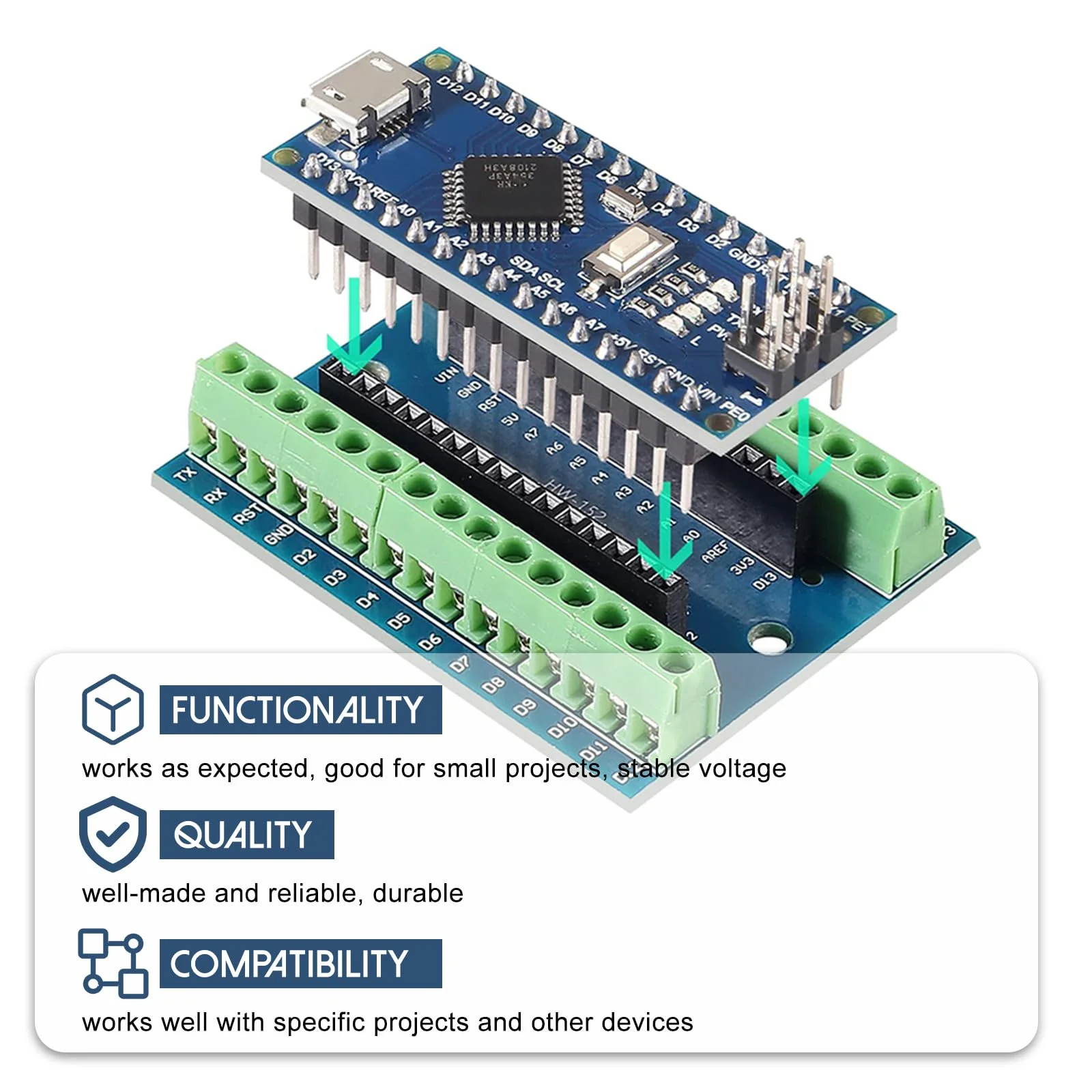 Nano Development Board with CH340 Chip Binghe Nano Development Board Chip CH340 Type-C Connector 5V 16M Compatible with Arduino IDE - Image 5