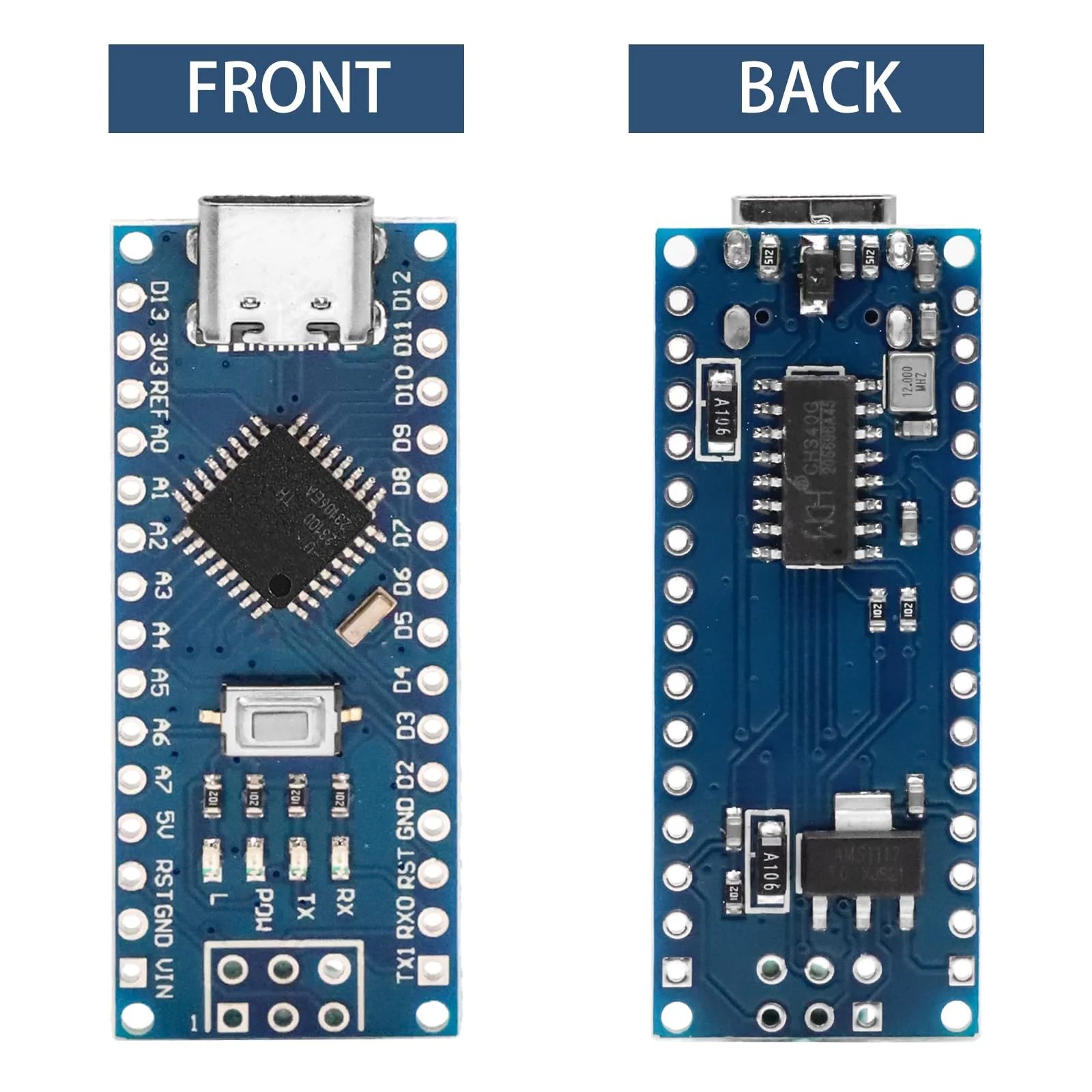 Nano Development Board with CH340 Chip Binghe Nano Development Board Chip CH340 Type-C Connector 5V 16M Compatible with Arduino IDE - Image 6