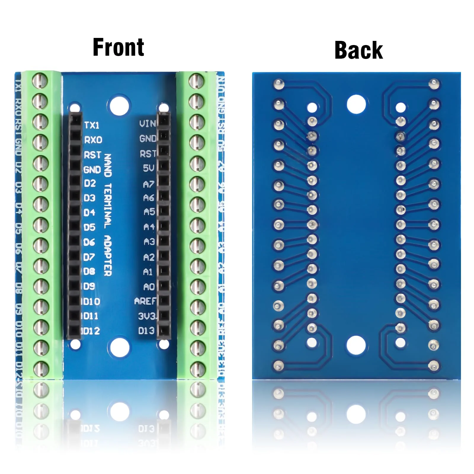 Nano Extension Board RUIZHI 3 Pieces Nano IO Shield V1.O Simple Expansion Board with Screw Terminals Compatible with Arduino - Image 5