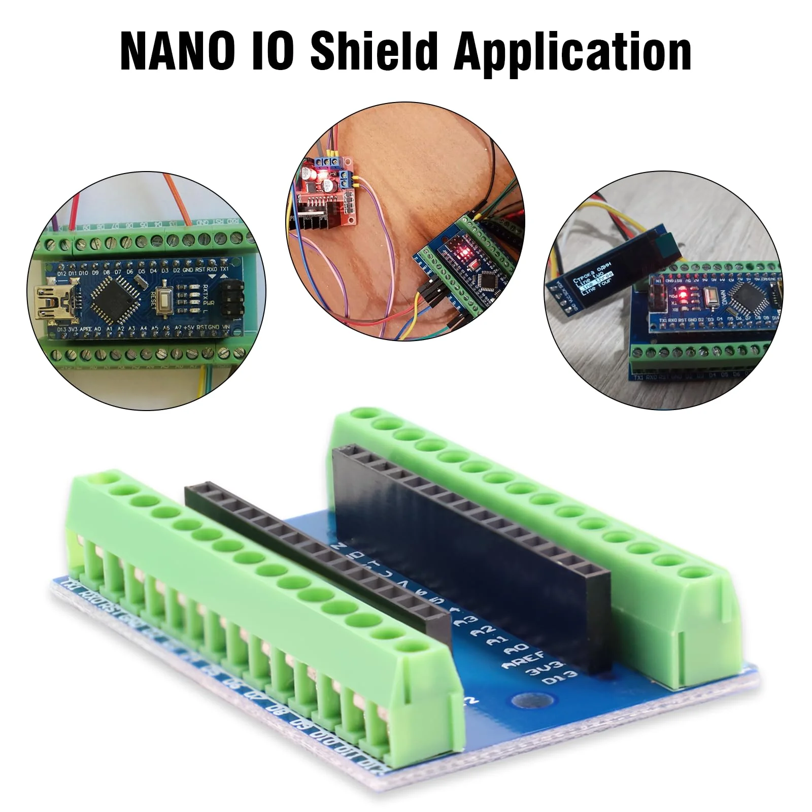 Nano Extension Board RUIZHI 3 Pieces Nano IO Shield V1.O Simple Expansion Board with Screw Terminals Compatible with Arduino - Image 7