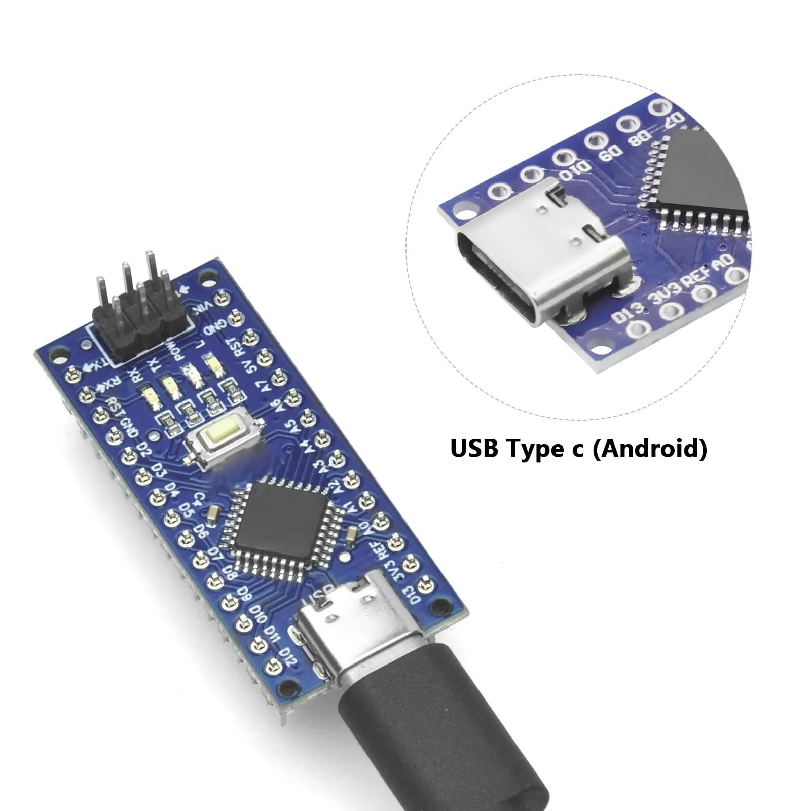 Nano Module with CH340 Microchip, 5 V/16 MHz Nano Board, Compatible with Arduino IDE (Type C Port) 3 PCS Type C port - Image 6