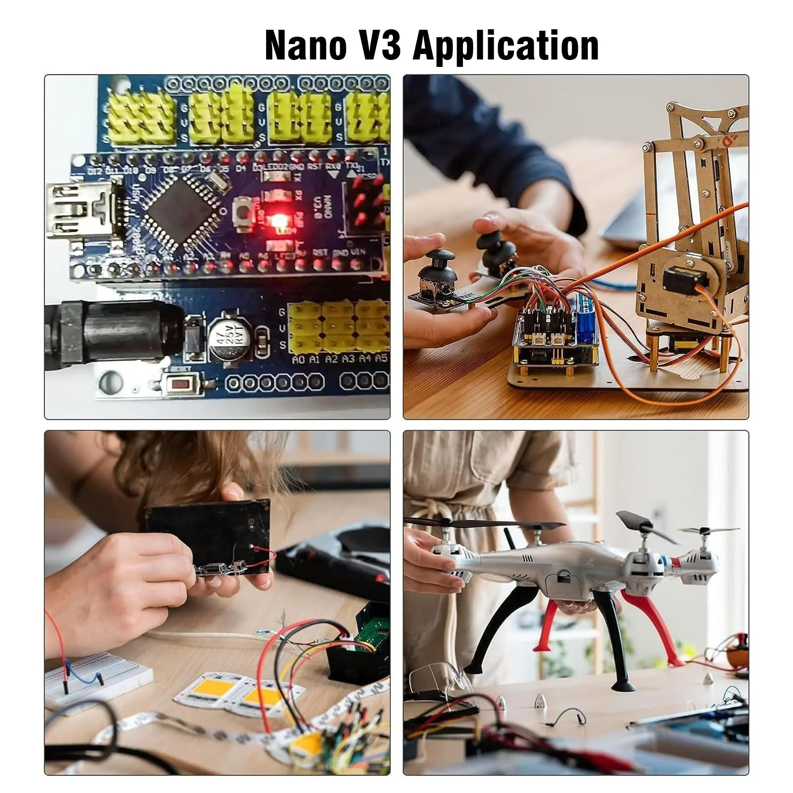 Nano V3.0 Board with Cable, AYWHP 5PCS Nano Board ATmega328P, CH340G Chip 5V 16M, Microcontroller Compatible with Arduino Nano (USB C Port) 5 - Image 6
