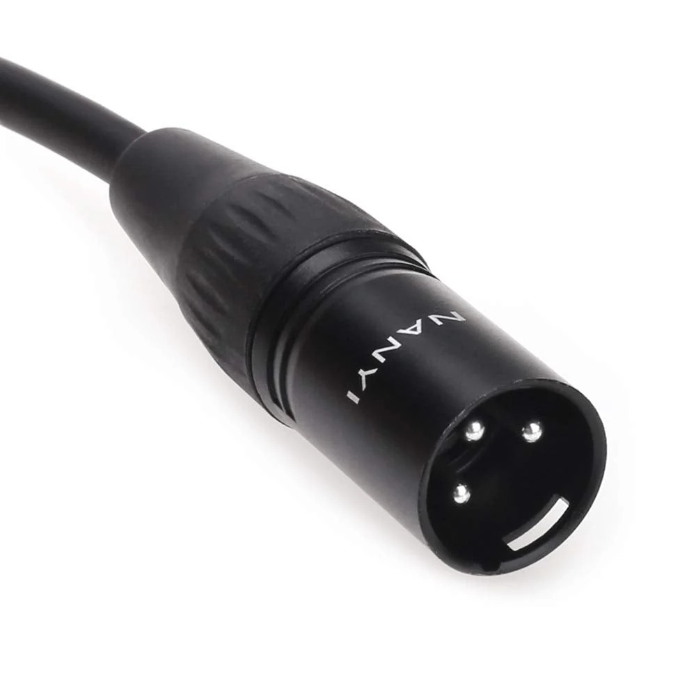NANYI 2pcs Microphone Cable, 3-pin XLR Male-to-Male Microphone Cable, DMX Cable Patch Cord, Oxygen-Free Copper, 10 feet /3 Meters - Image 2