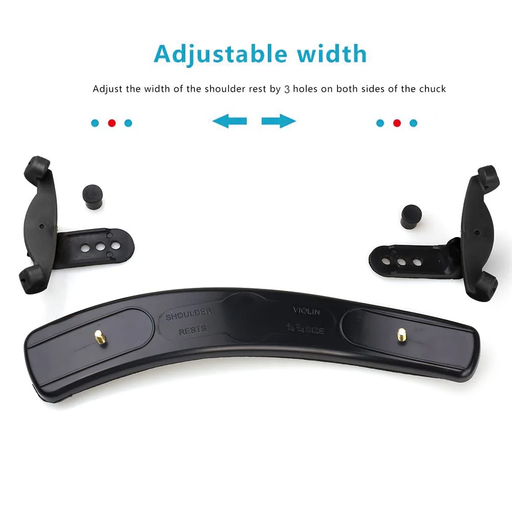 NANYI 4/4 Violin Shoulder Rest Collapsible Adjustable 3/4 Size Violin niversal Type Violin Parts soft Safety Easy to use, High strength sponge (Black) mute and rosin. - Image 6