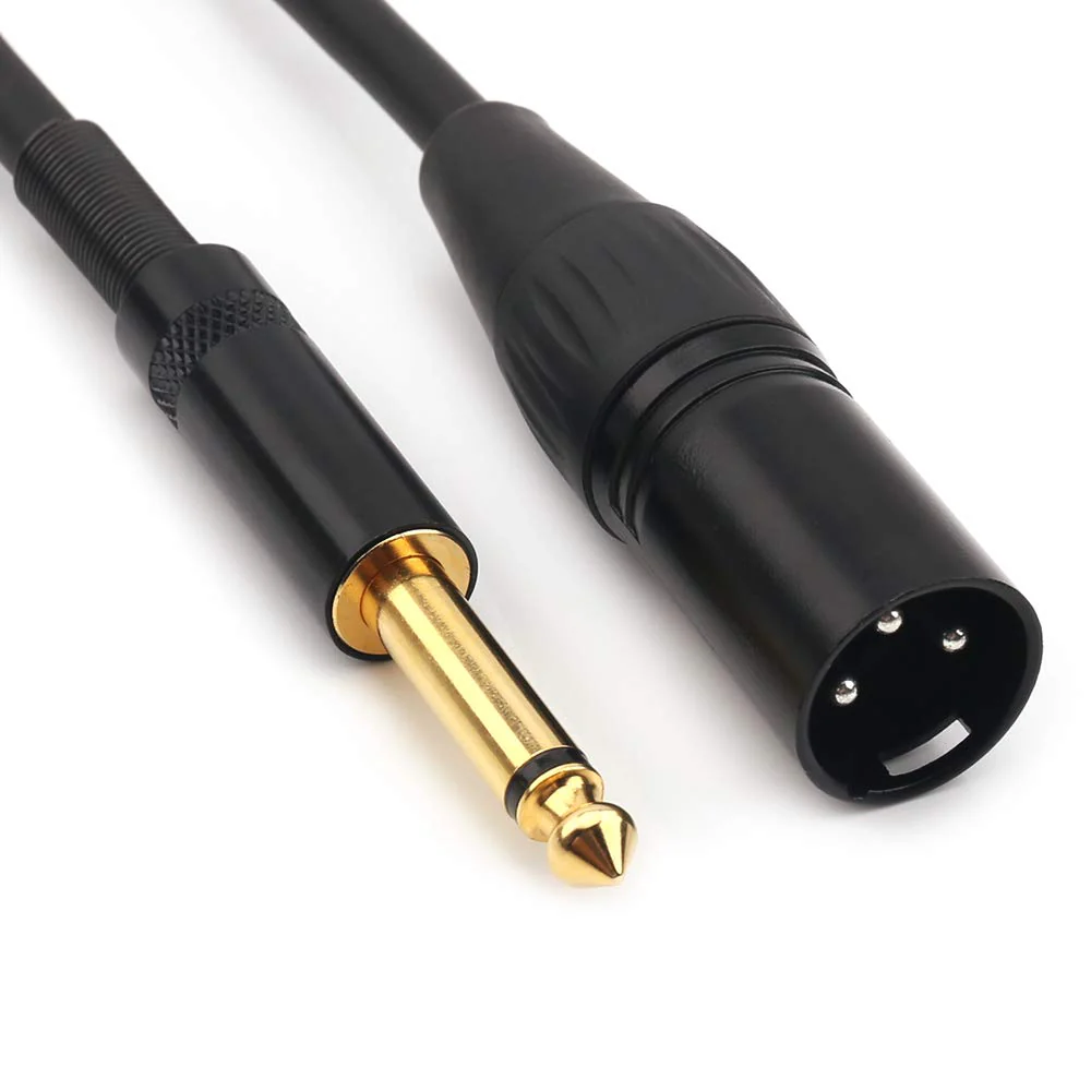NANYI 6.35mm (1/4 Inch) TS Male to XLR Male Interconnect Audio Microphone Cable, Black/Alloy, Suitable for Microphones, Active Speakers, Stage, DJ, Studio Audio Console, 3M / 10FT XLR-M-10FT - Image 6