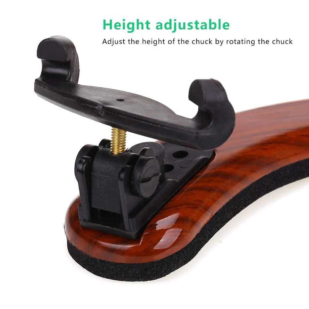 NANYI Violin Shoulder Rest for 4/4 and 3/4 with Collapsible and Height Adjustable Feet, Imitation wood grain. brown - Image 4