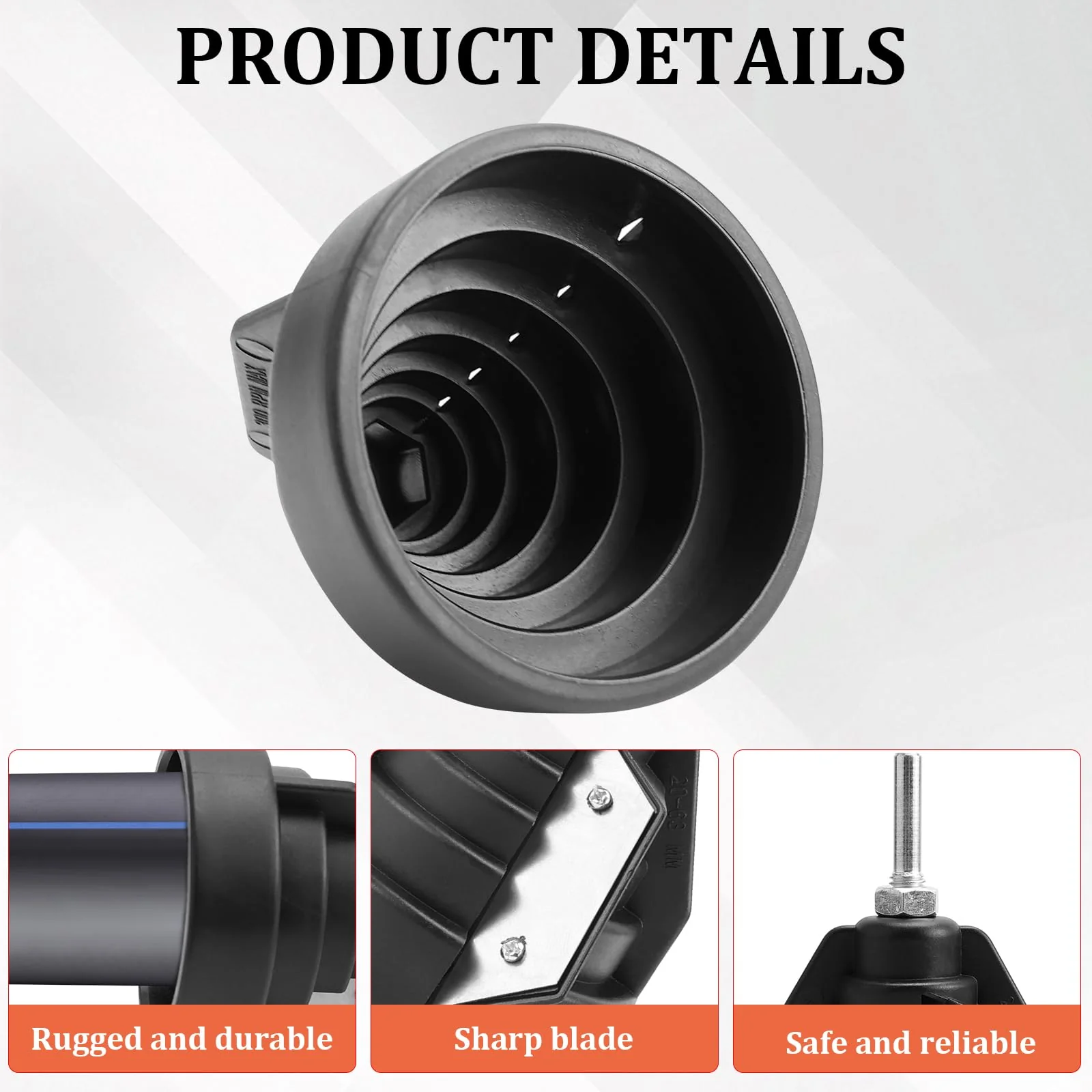 NCTNCX PE Pipe Deburring Chamfering Device PVC Pipe Deburring for Plastic Pipes with Drill Connection for Hand Drill Chamfer Tool for 20 25 32 40 50 63 mm Pipes a - Image 3
